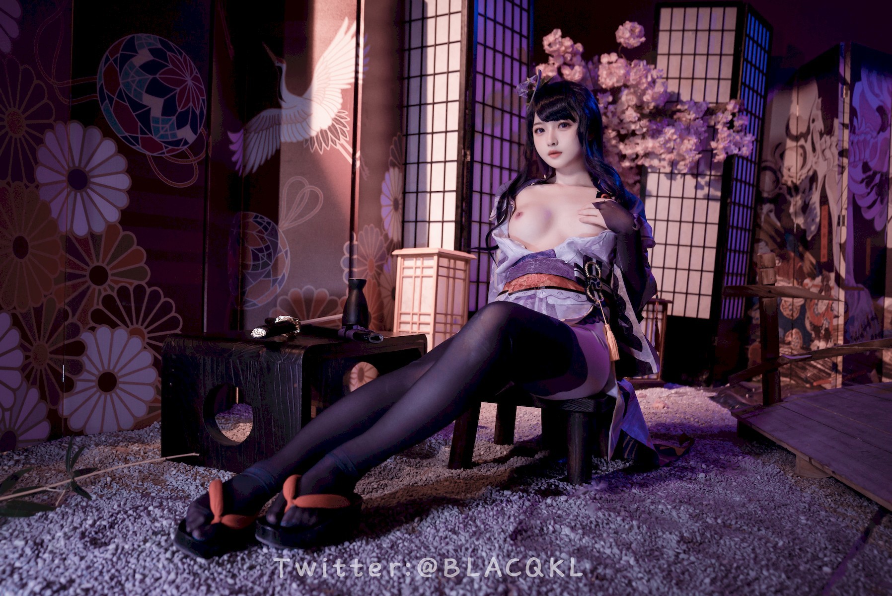 Cosplay白莉愛吃巧克力雷電將軍原版写真