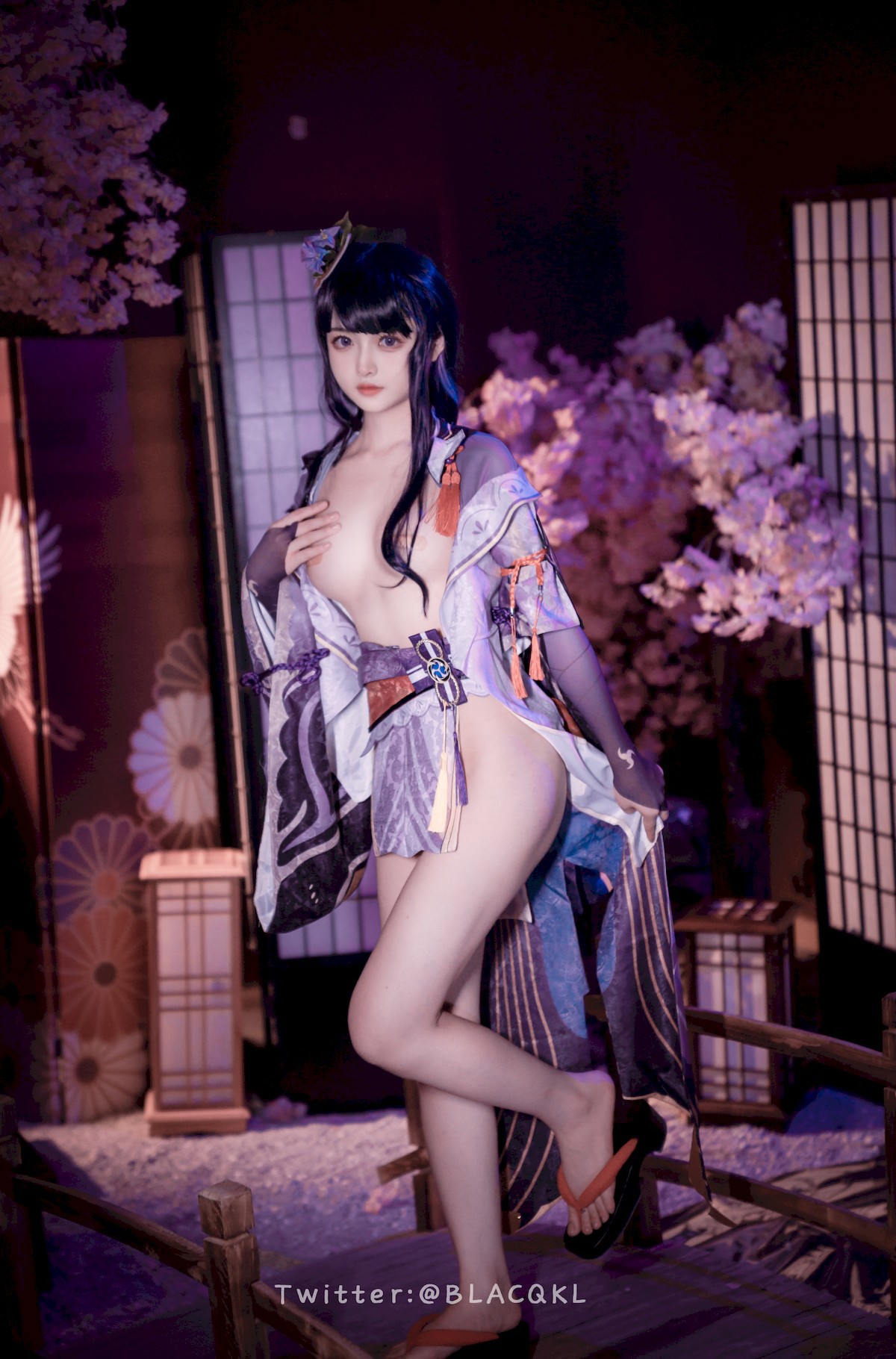 Cosplay白莉愛吃巧克力雷電將軍原版写真