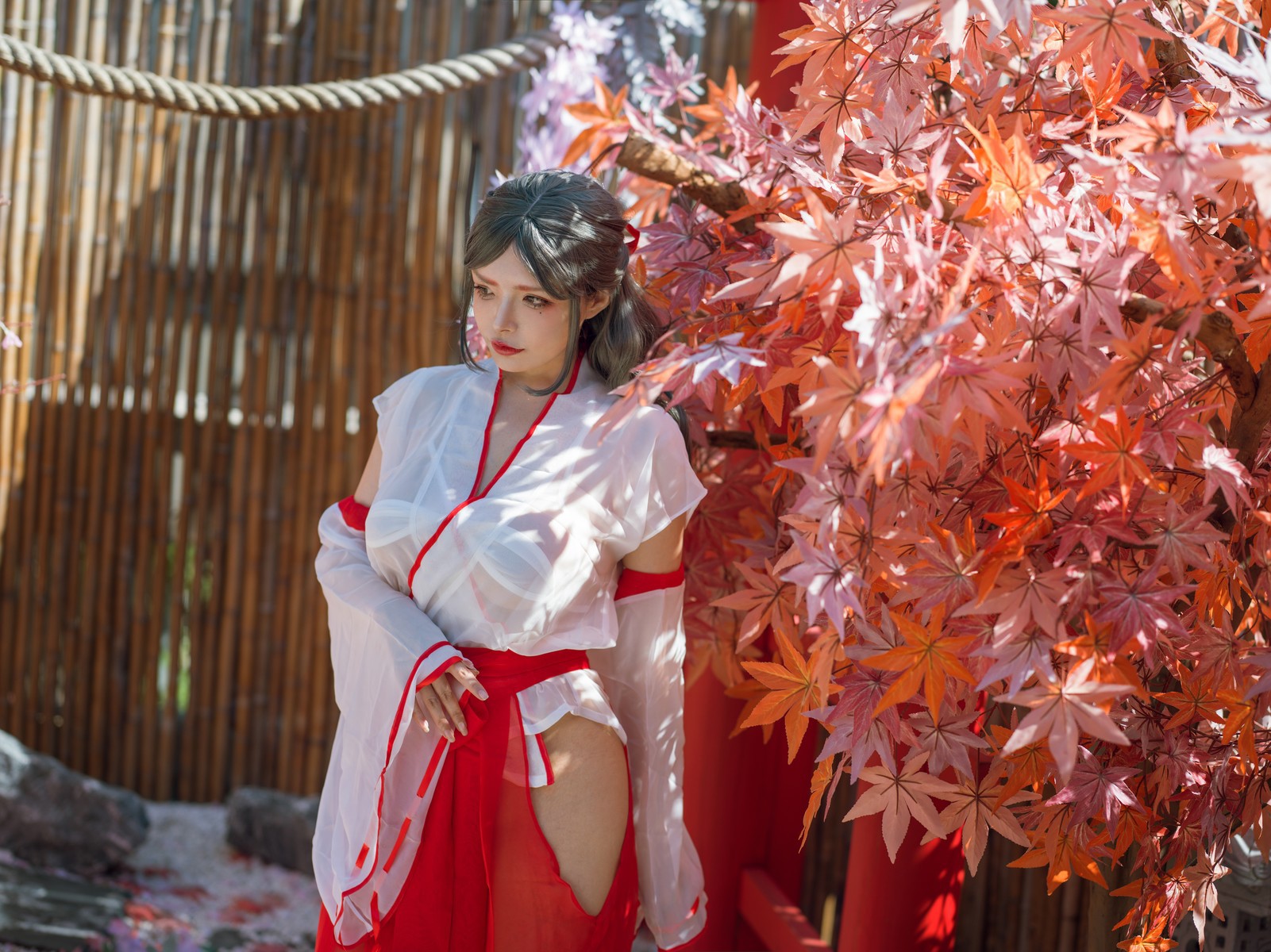 Cosplay夏小秋秋秋汤池巫女今日更新