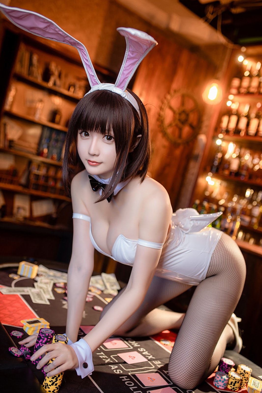 Cosplay星之迟迟Hoshilily加藤惠兔女郎免费福利