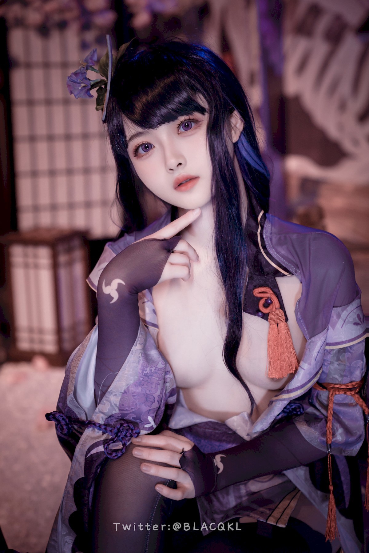 Cosplay白莉愛吃巧克力雷電將軍原版写真