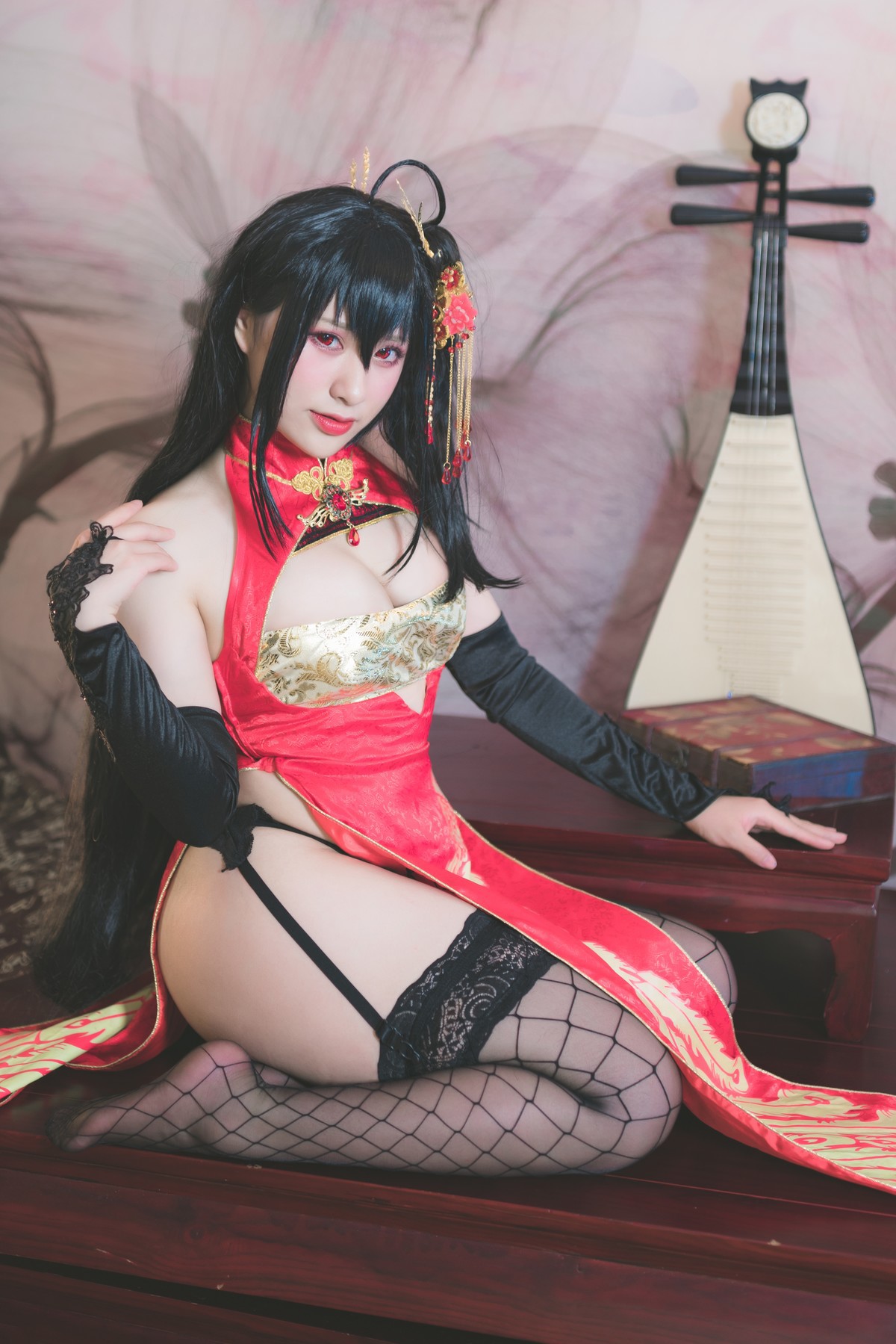 Cosplay柘烟Zuken大凤旗袍原版写真