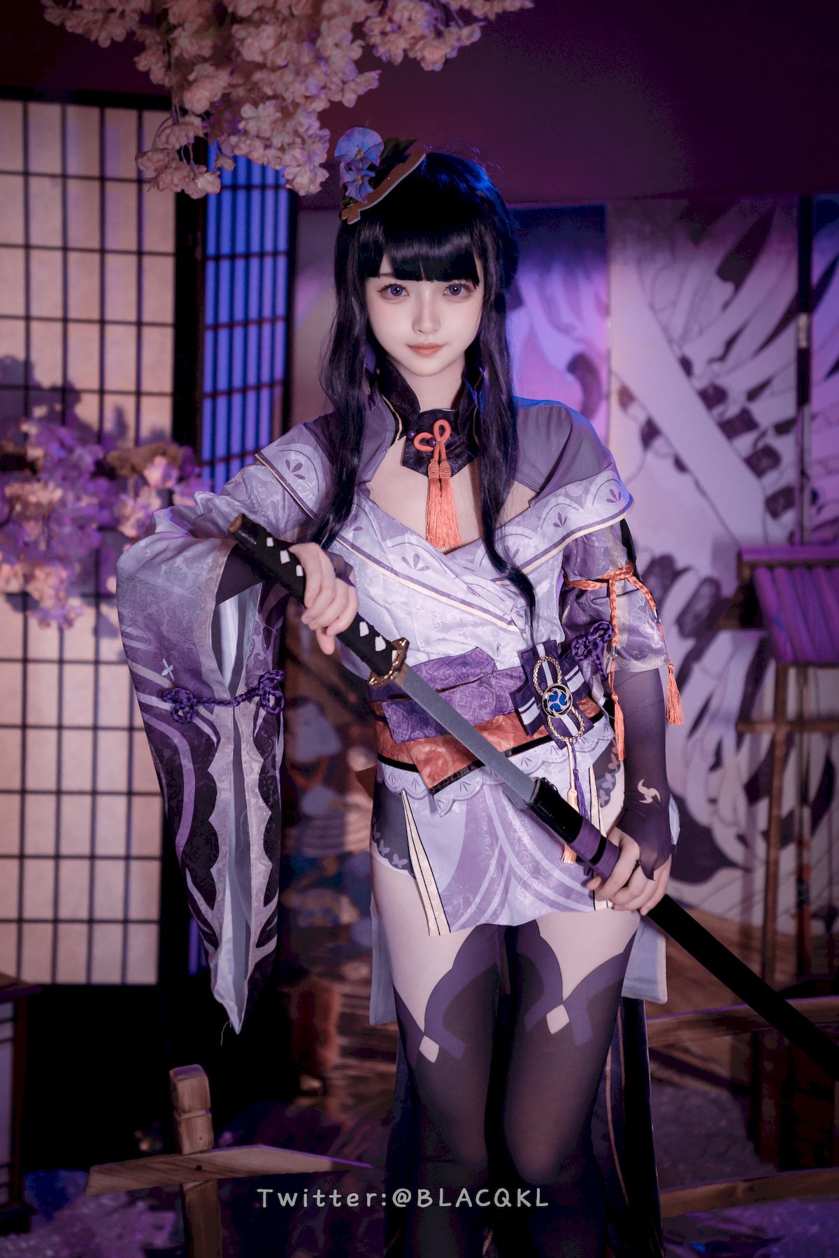 Cosplay白莉愛吃巧克力雷電將軍原版写真