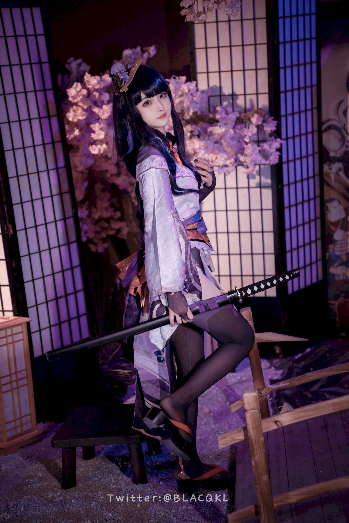 Cosplay白莉愛吃巧克力雷電將軍原版写真