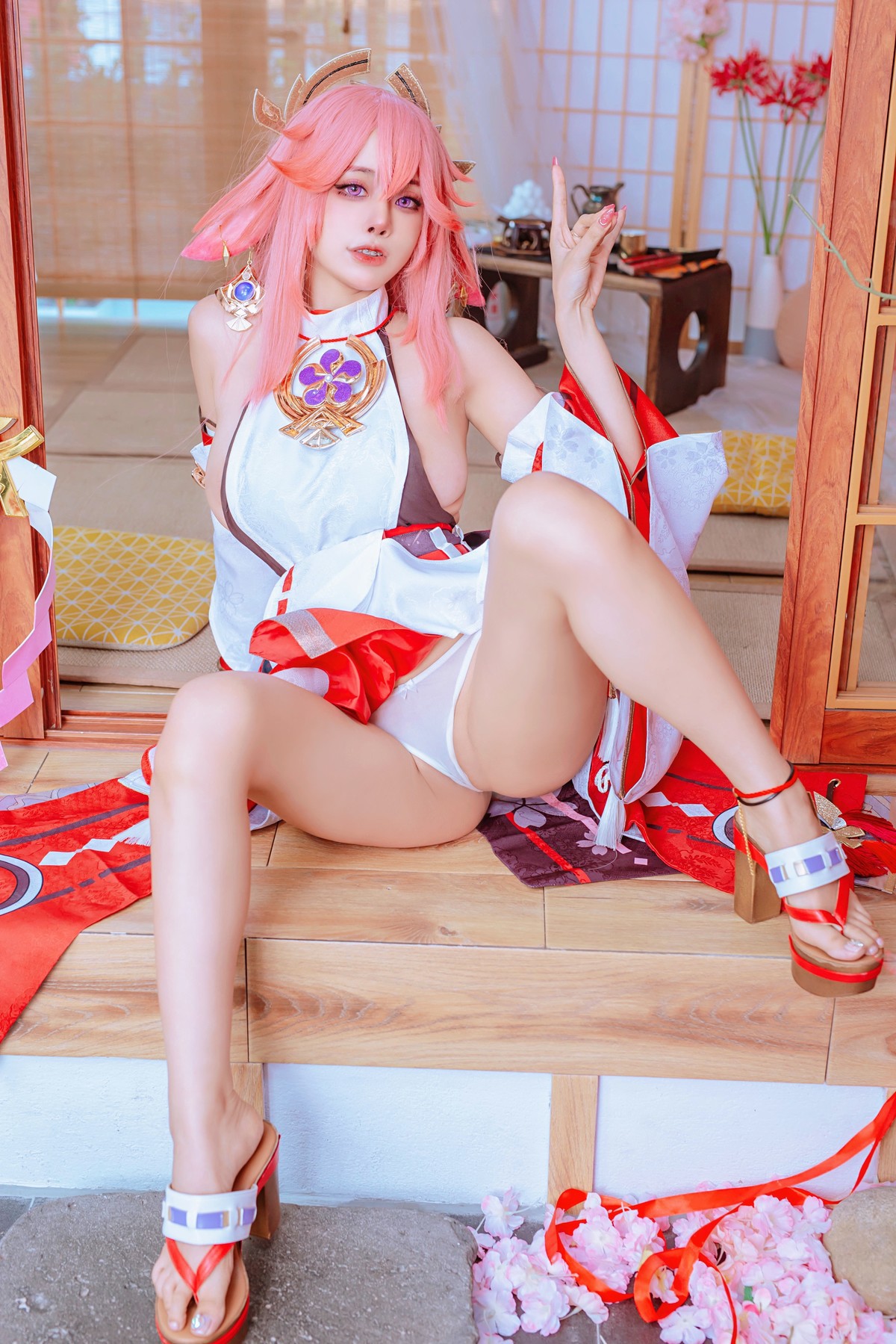 Cosplay日本性感萝莉Byoru八重神子雷電将軍Set01在线预览