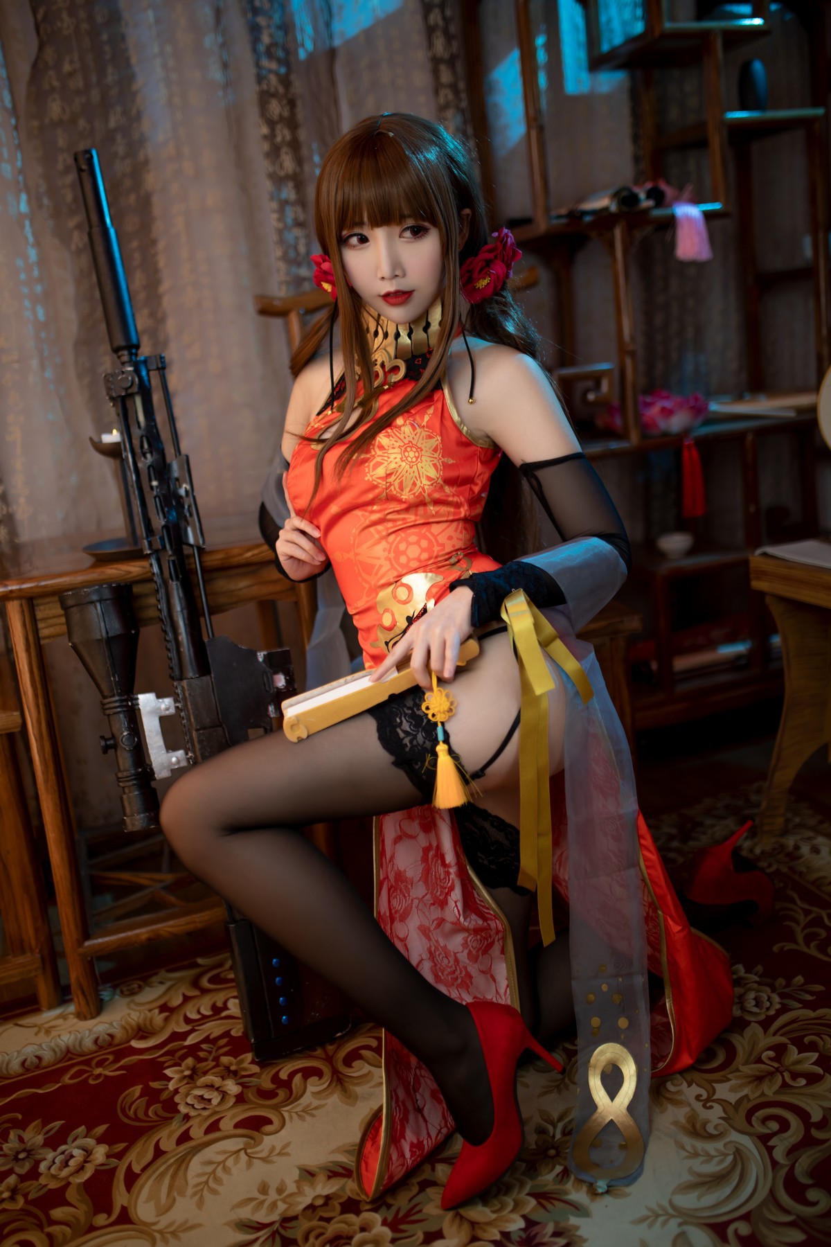 Cosplay面饼仙儿DSR50红牡丹今日更新