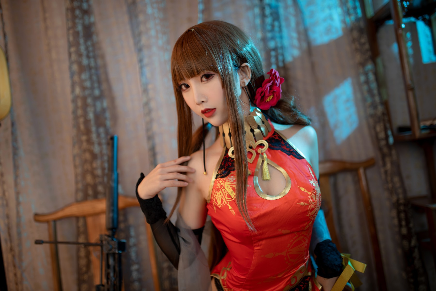 Cosplay面饼仙儿DSR50红牡丹今日更新