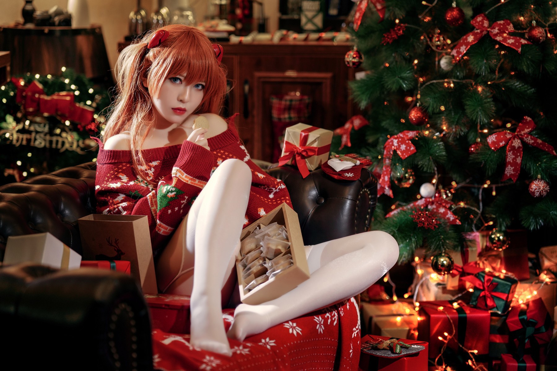 Cosplay半半子式波ASUKAChristmas首发资源
