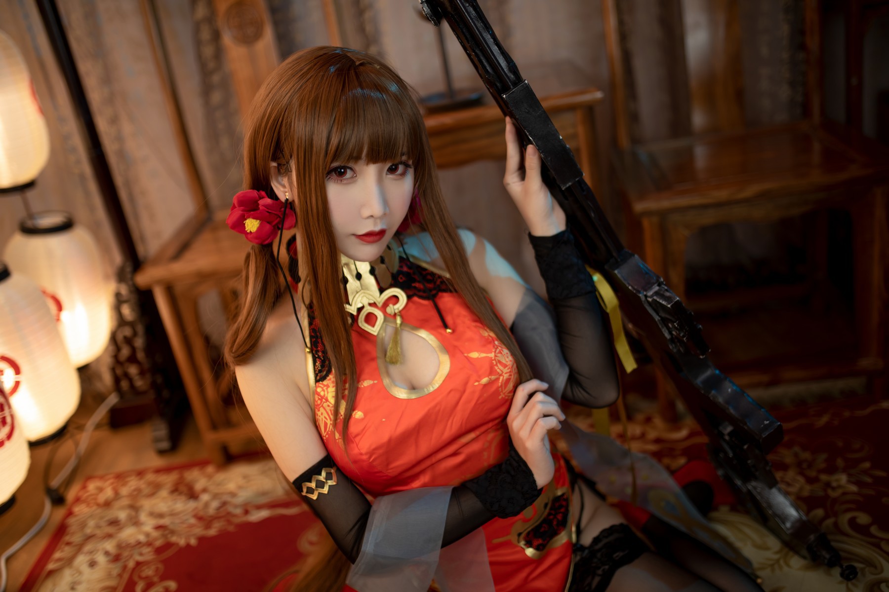 Cosplay面饼仙儿DSR50红牡丹今日更新