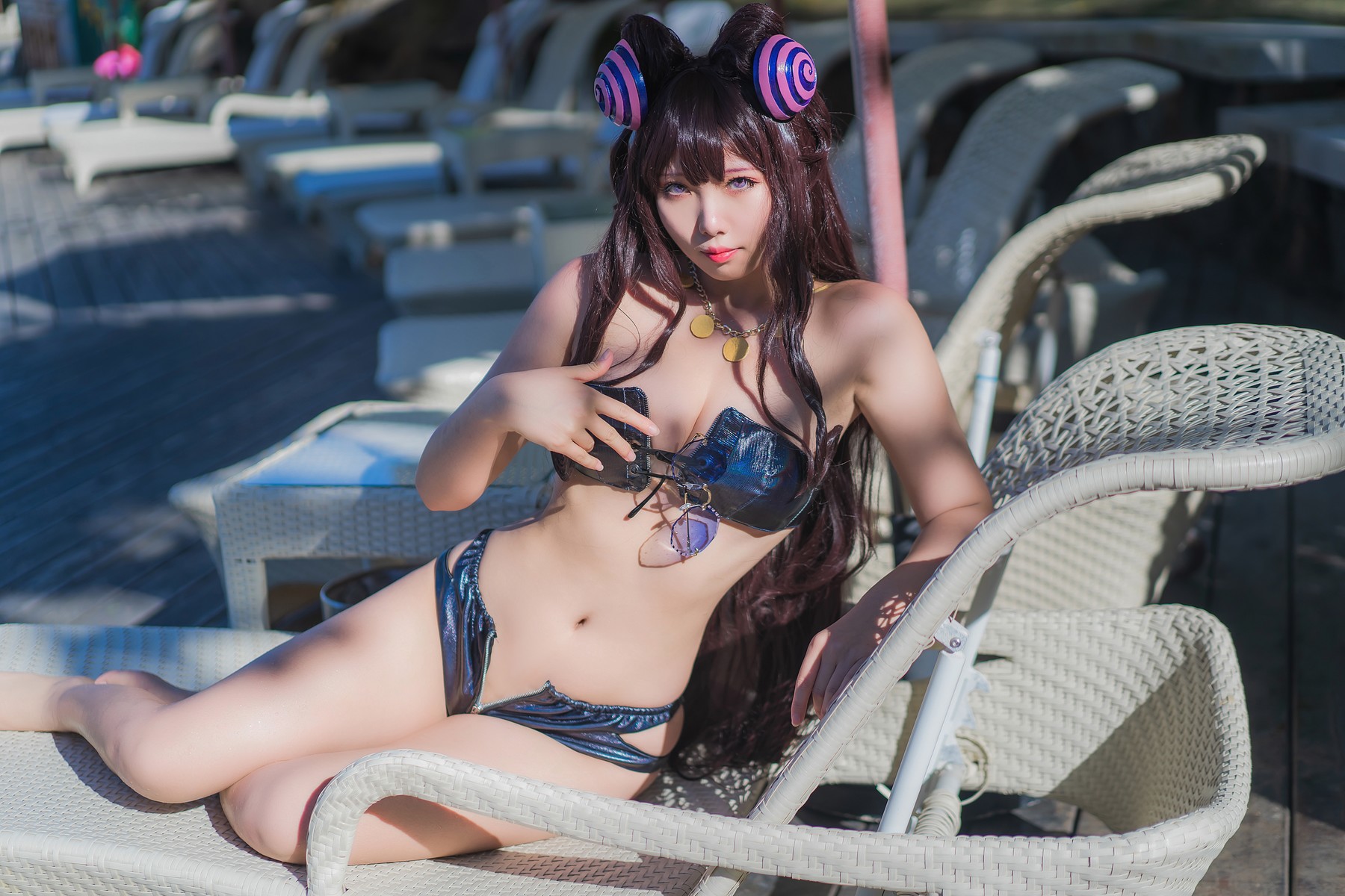 Cosplay墨玉紫式部泳装人气写真