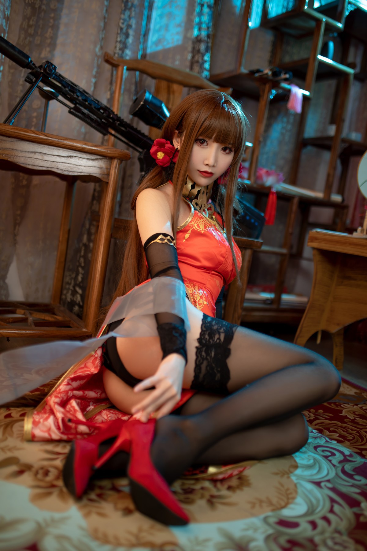 Cosplay面饼仙儿DSR50红牡丹今日更新