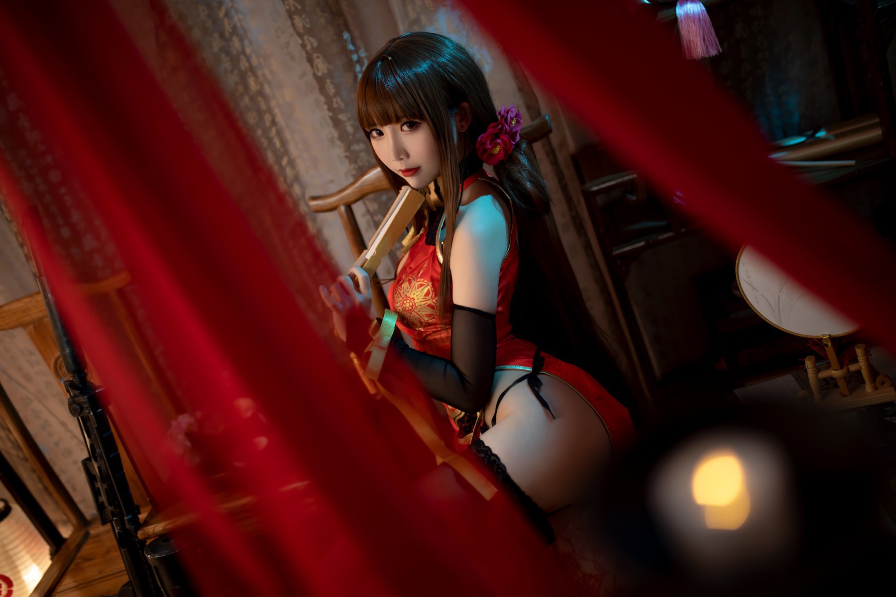 Cosplay面饼仙儿DSR50红牡丹今日更新