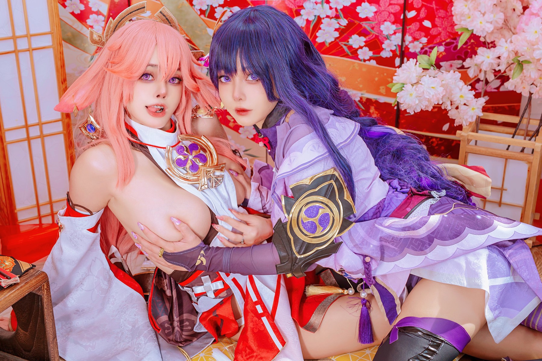 Cosplay日本性感萝莉Byoru八重神子雷電将軍Set01在线预览