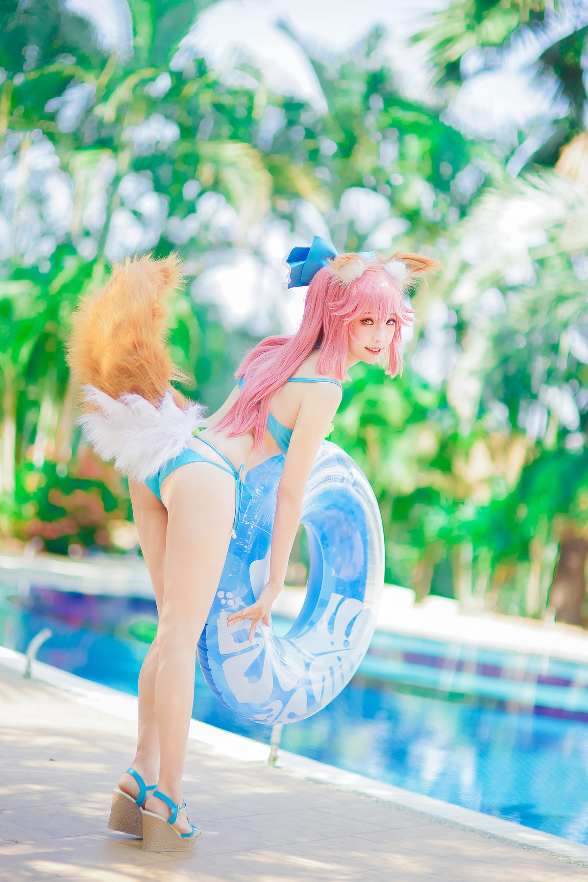 CosplayElyEE子玉藻前泳池写真集