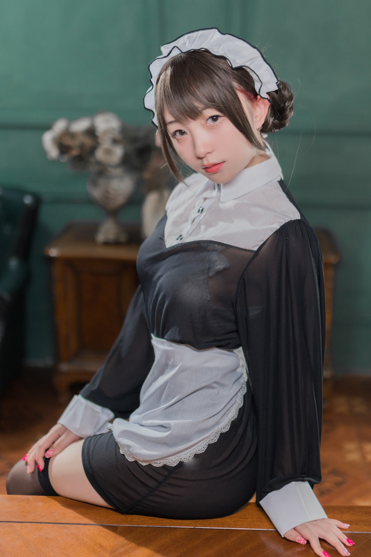 Cosplay花铃黑丝透明短裙女仆Set01精选