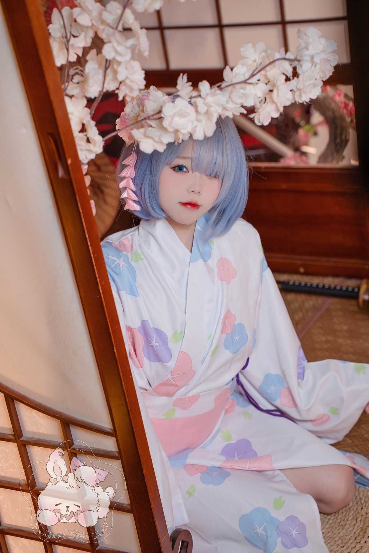 Cosplay黏黏团子兔蕾姆夏日祭高清无水印