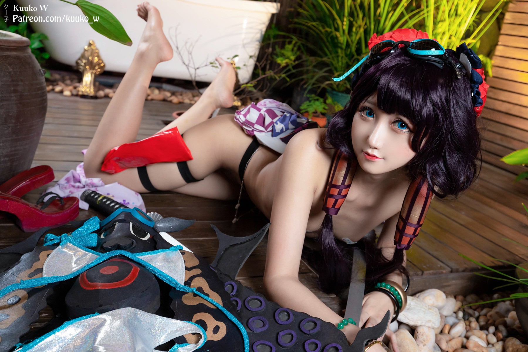 CosplayKuukoWクー子HoukusaiSaber网红写真
