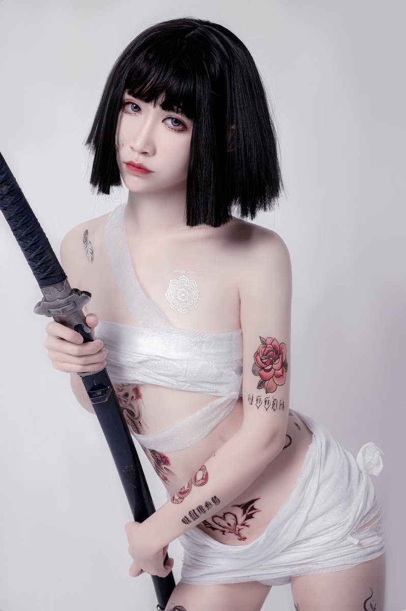 Cos阮邑Fairy绑带和武士41P精修版