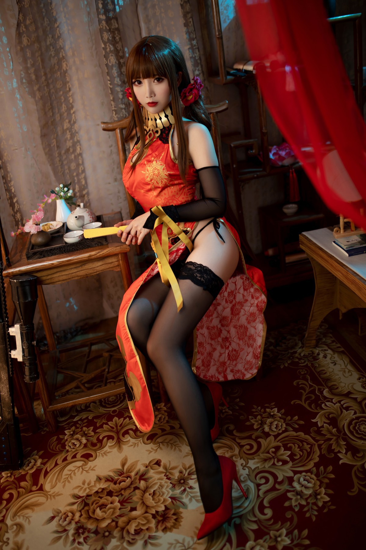 Cosplay面饼仙儿DSR50红牡丹今日更新