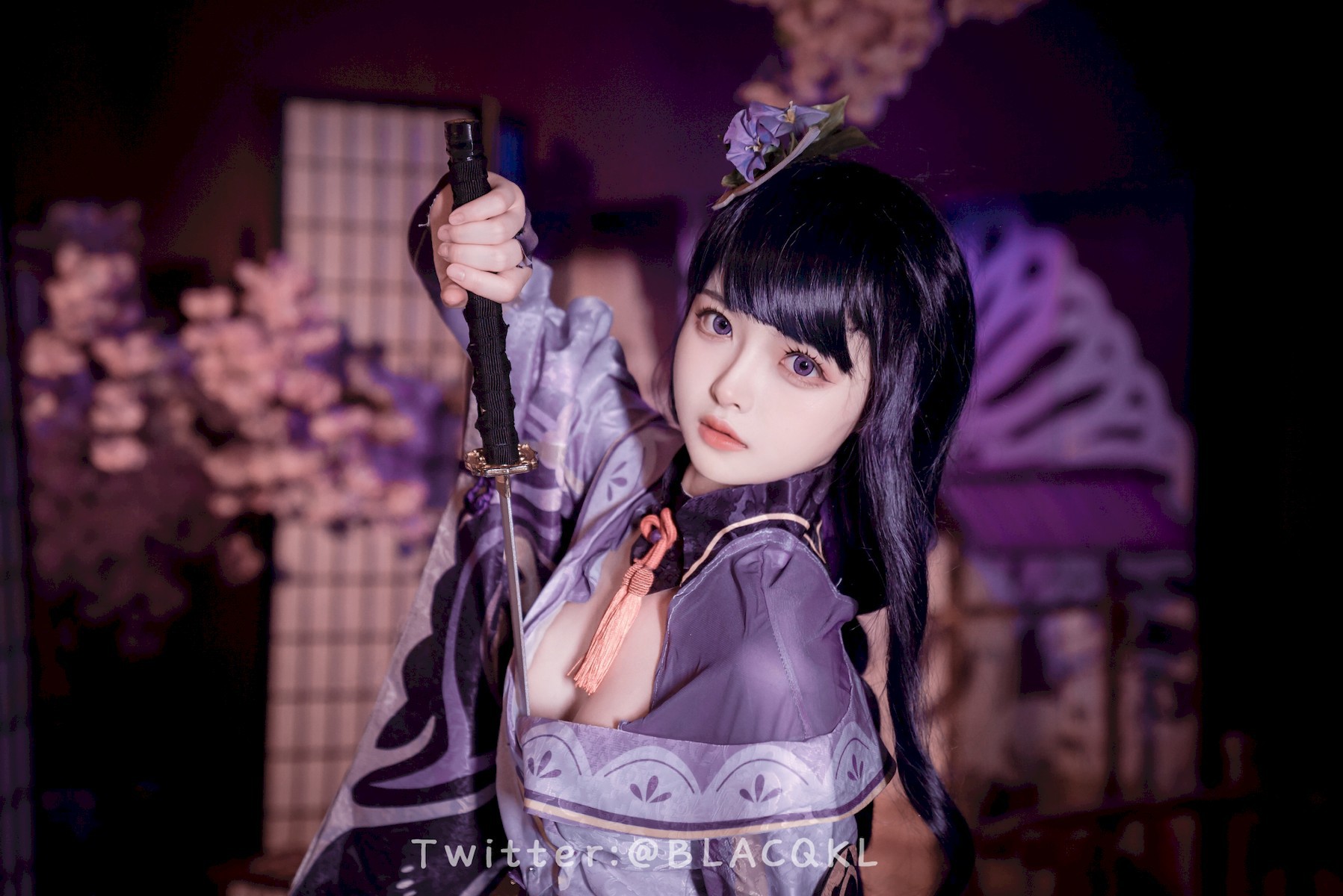 Cosplay白莉愛吃巧克力雷電將軍原版写真