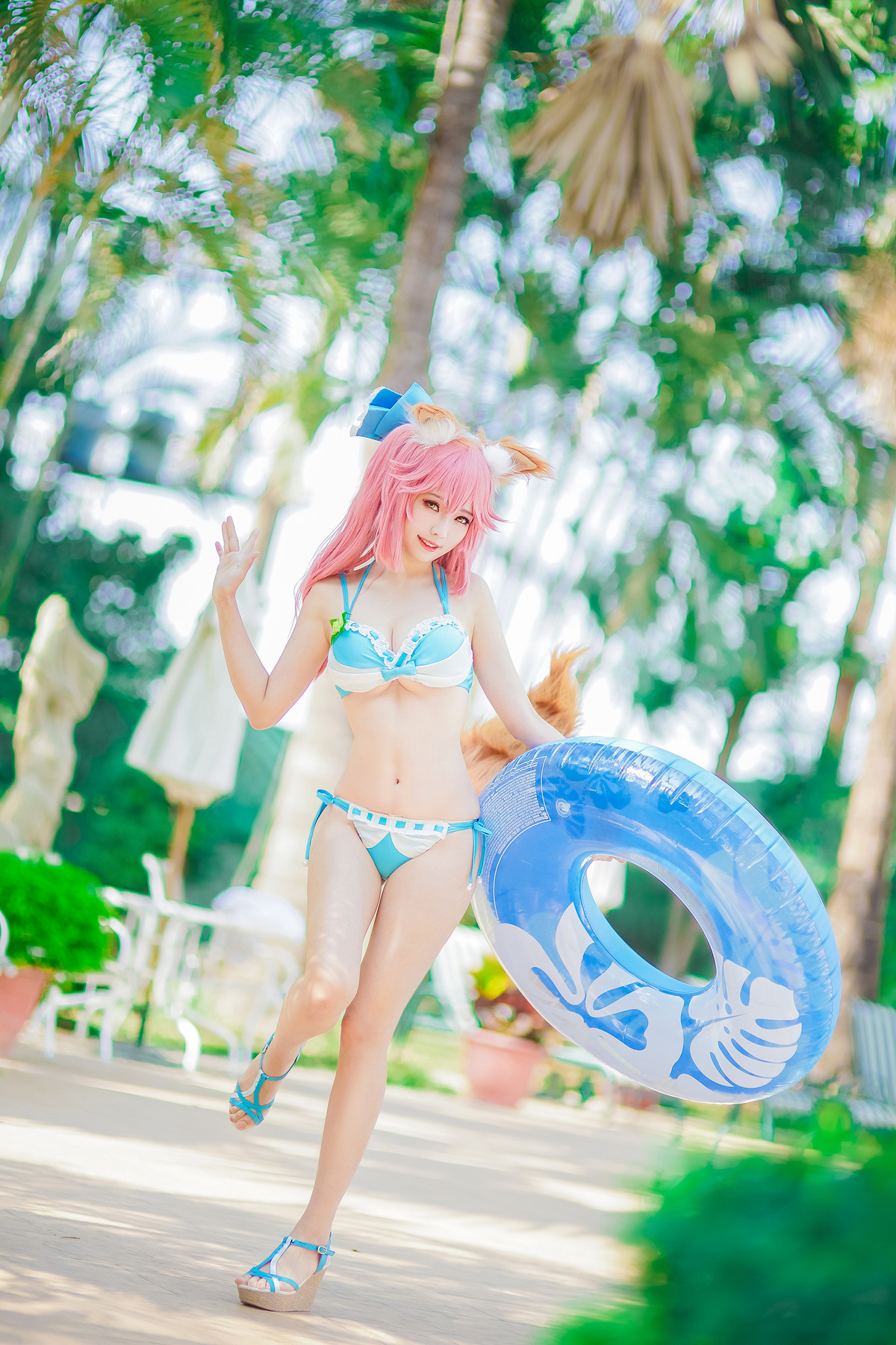 CosplayElyEE子玉藻前泳池写真集