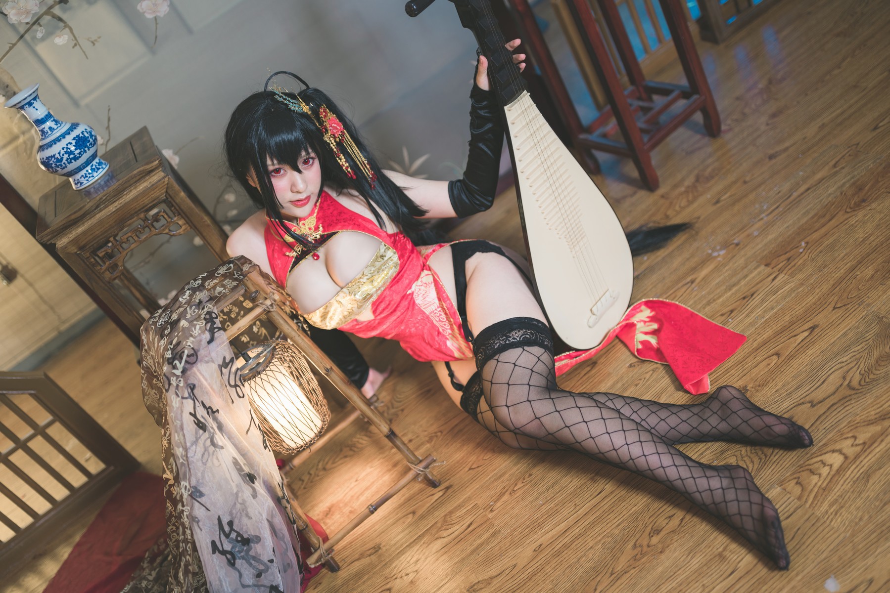 Cosplay柘烟Zuken大凤旗袍原版写真