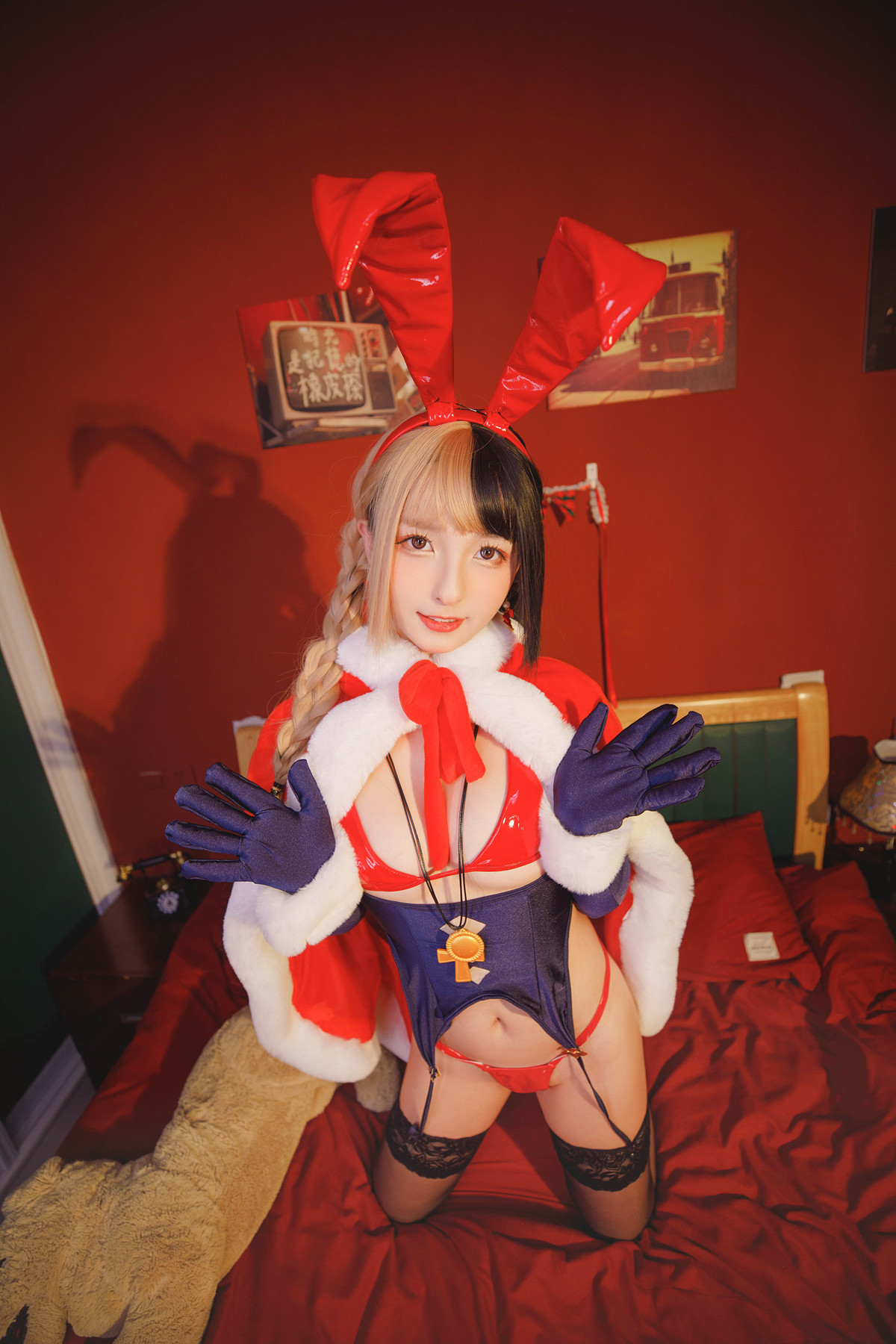 Cosplay神楽坂真冬绝对企画圣诞小鹿鹿の恩返しSet02写真大全