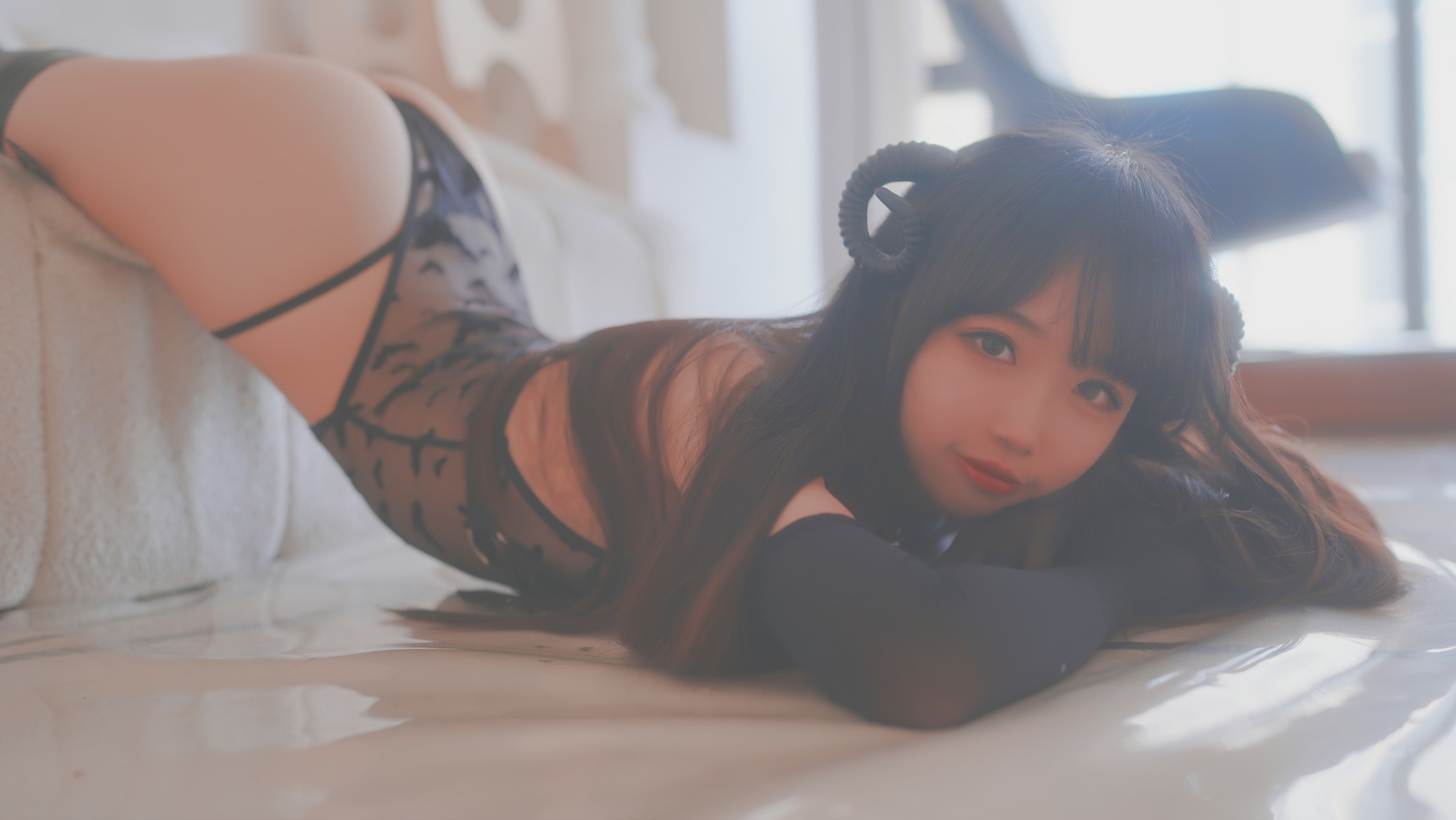 Cosplay雪琪SAMA小恶魔透视装独家发布