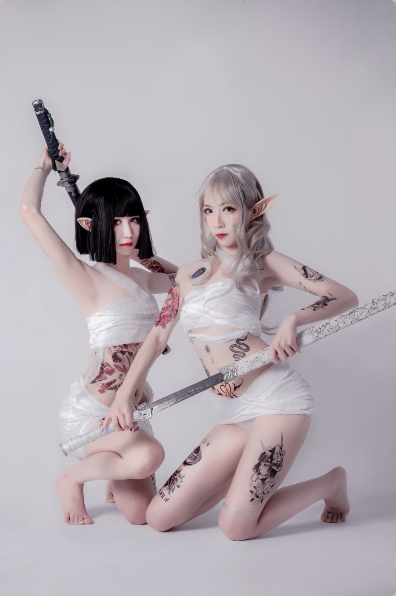 Cos阮邑Fairy绑带和武士41P精修版