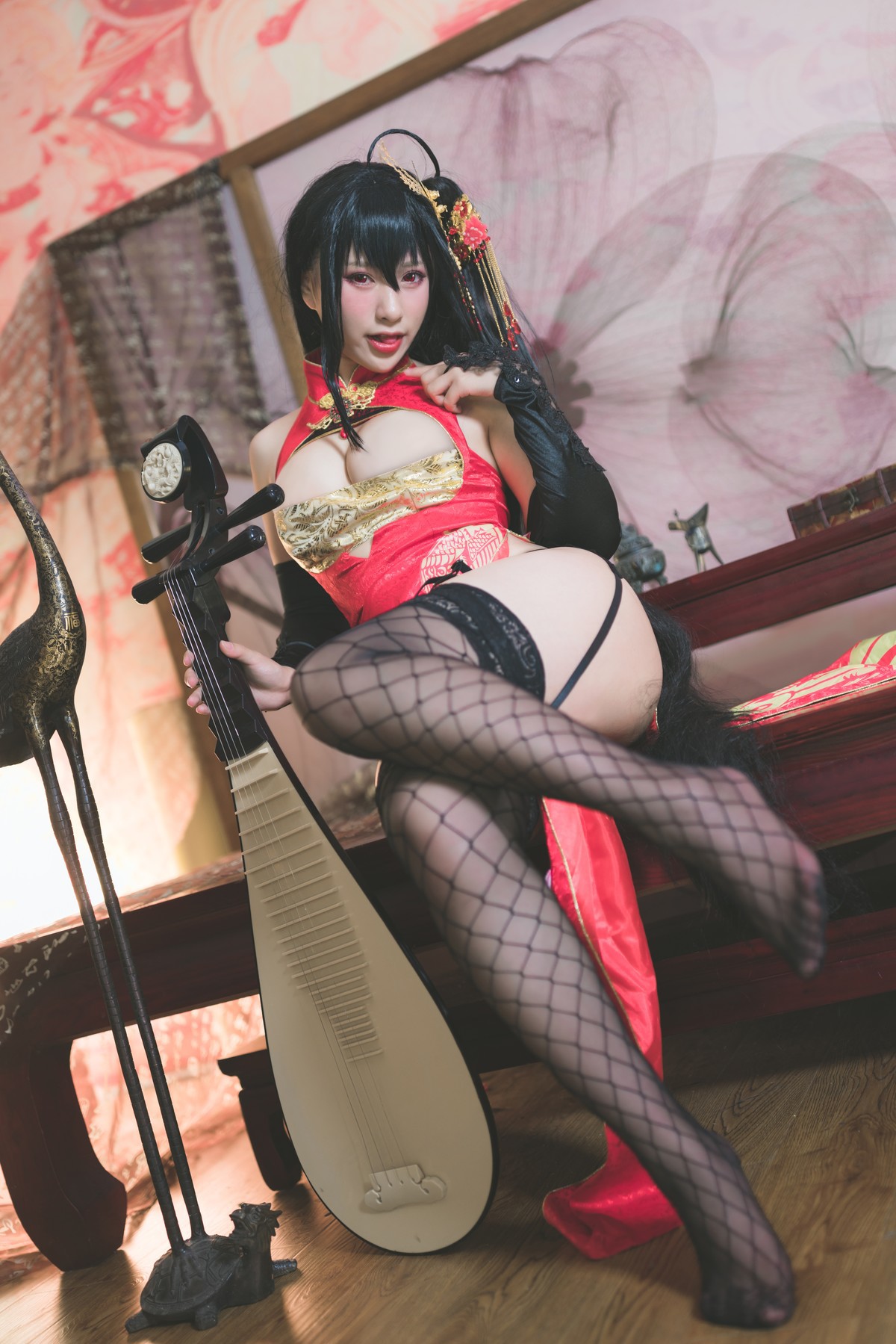 Cosplay柘烟Zuken大凤旗袍原版写真
