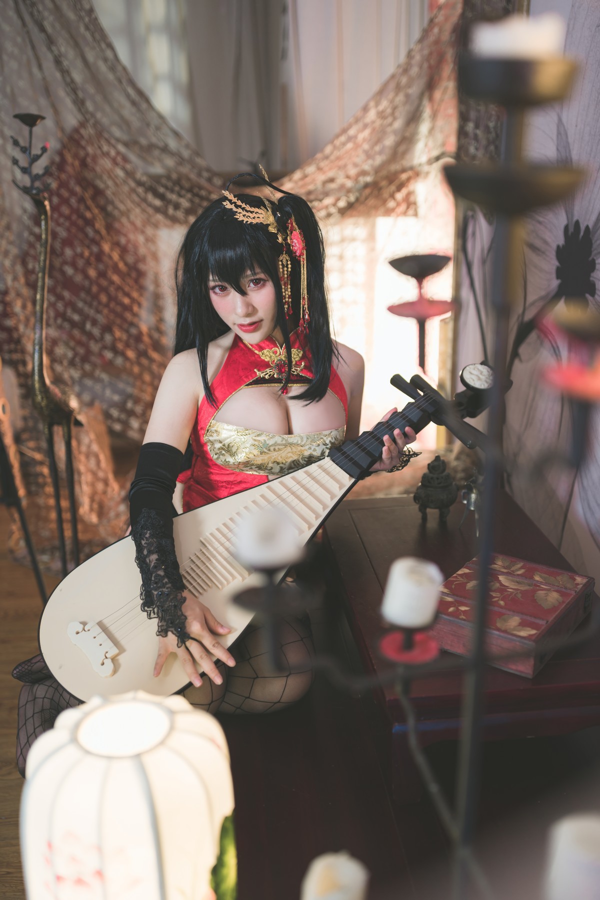 Cosplay柘烟Zuken大凤旗袍原版写真