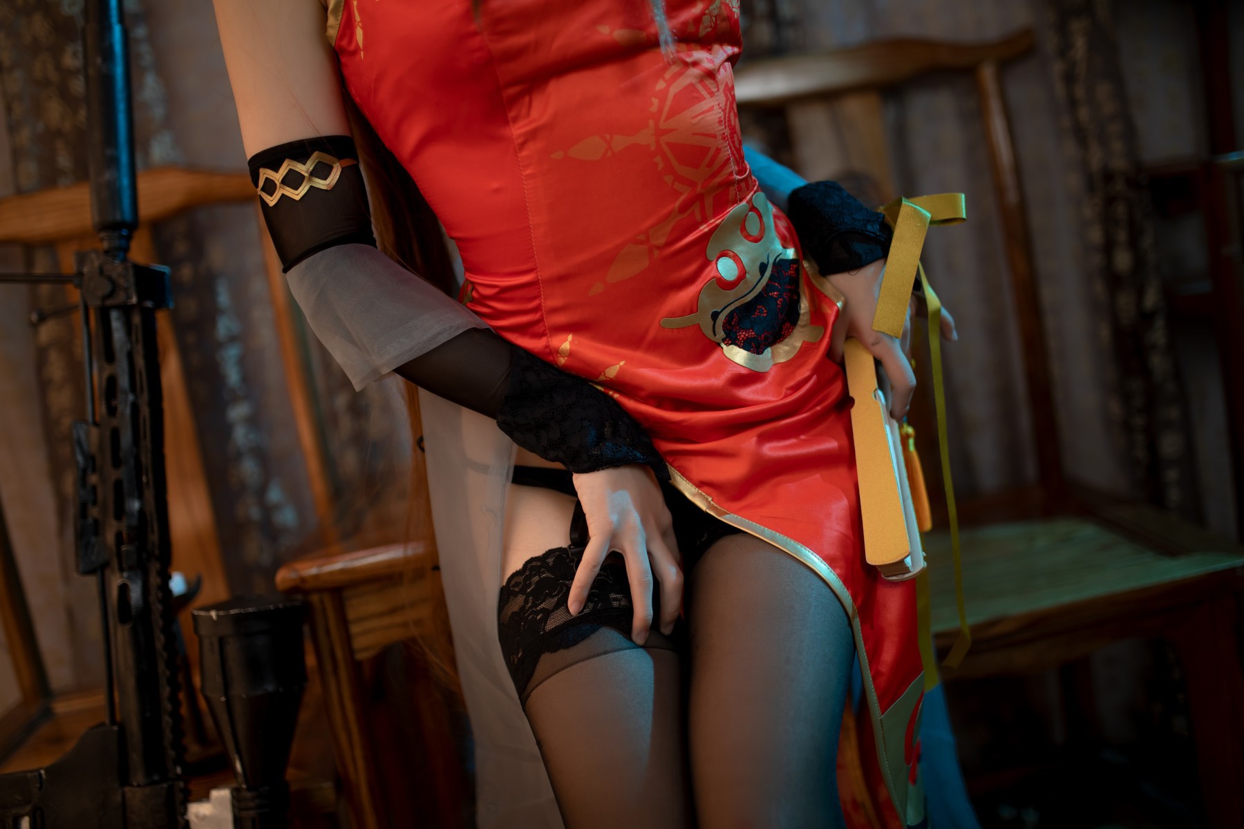 Cosplay面饼仙儿DSR50红牡丹今日更新