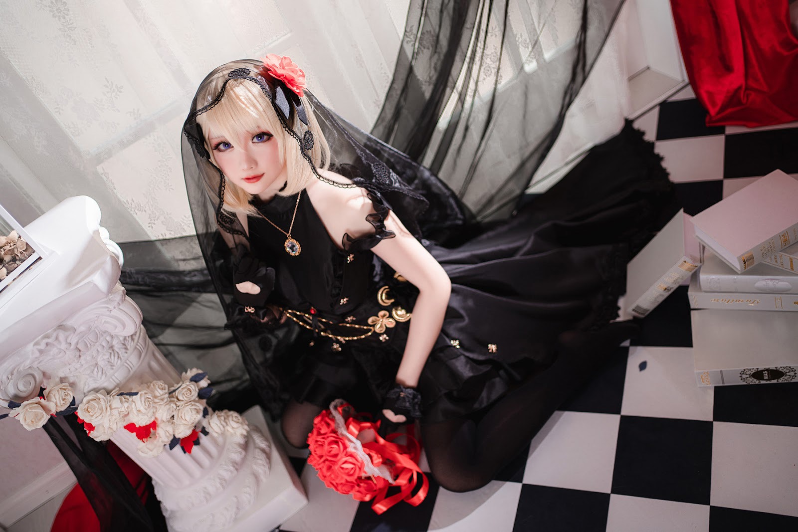 Cosplay星之迟迟HoshililyZ23婚纱4K图集