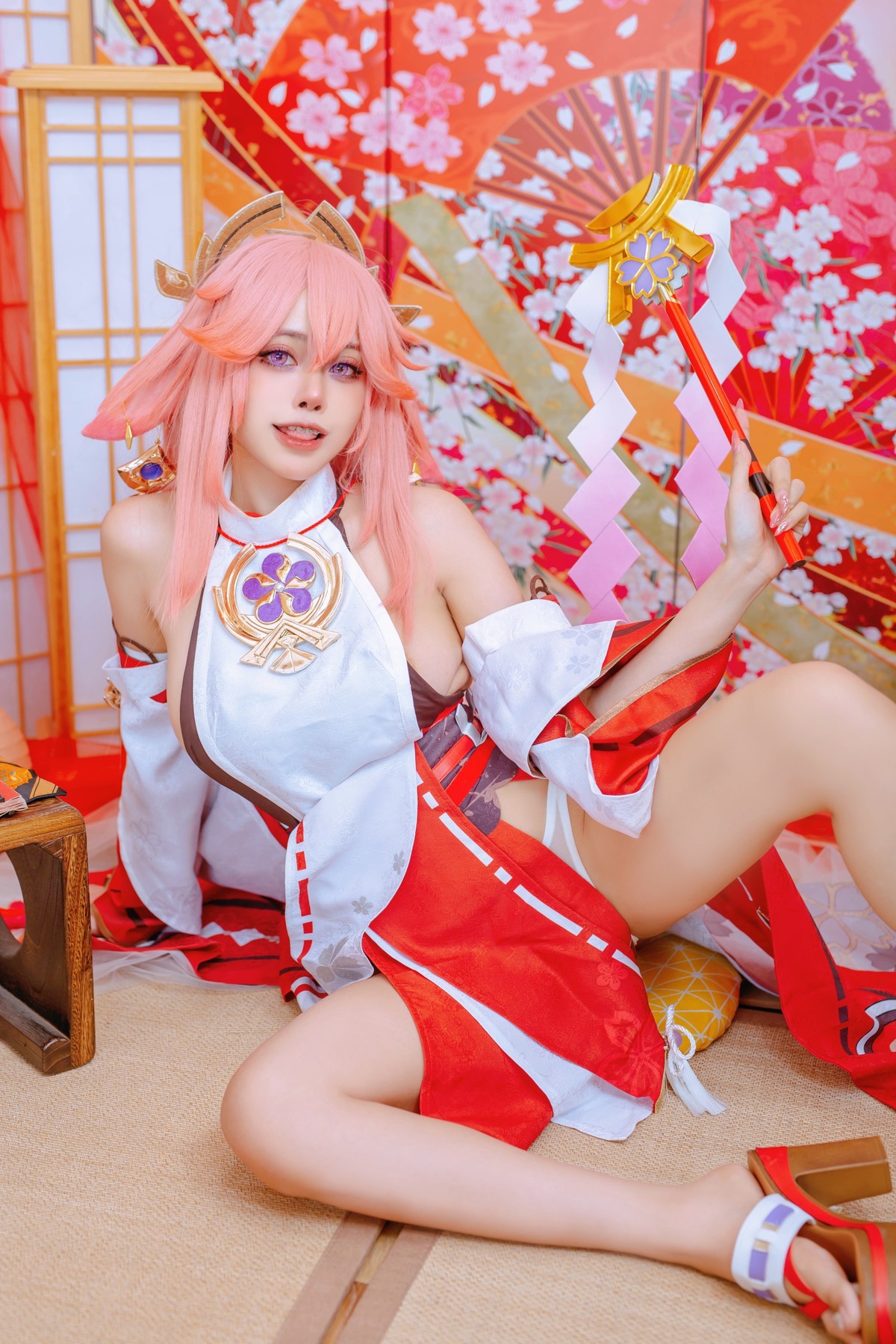 Cosplay日本性感萝莉Byoru八重神子雷電将軍Set01在线预览