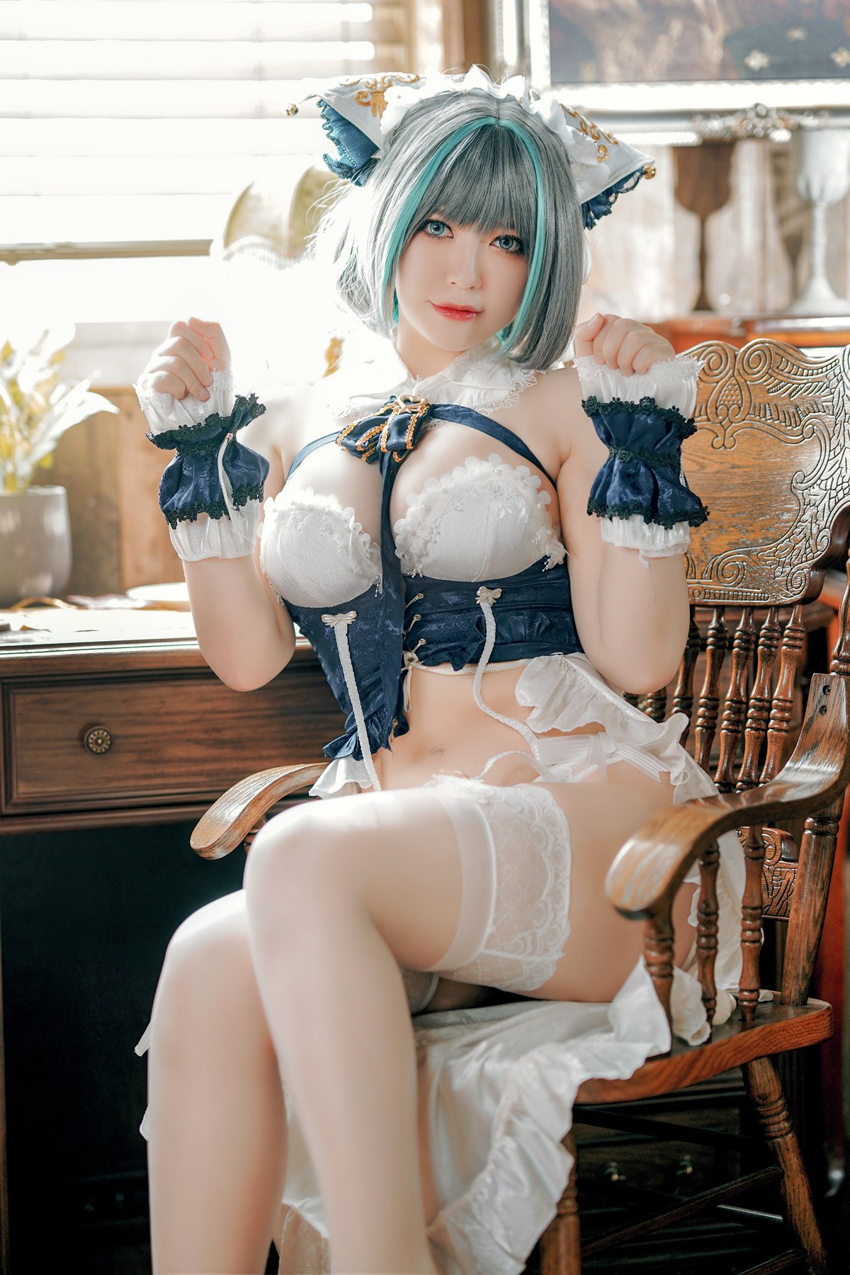 Cosplay半半子Banbanko碧蓝航线柴郡抱枕完整合集