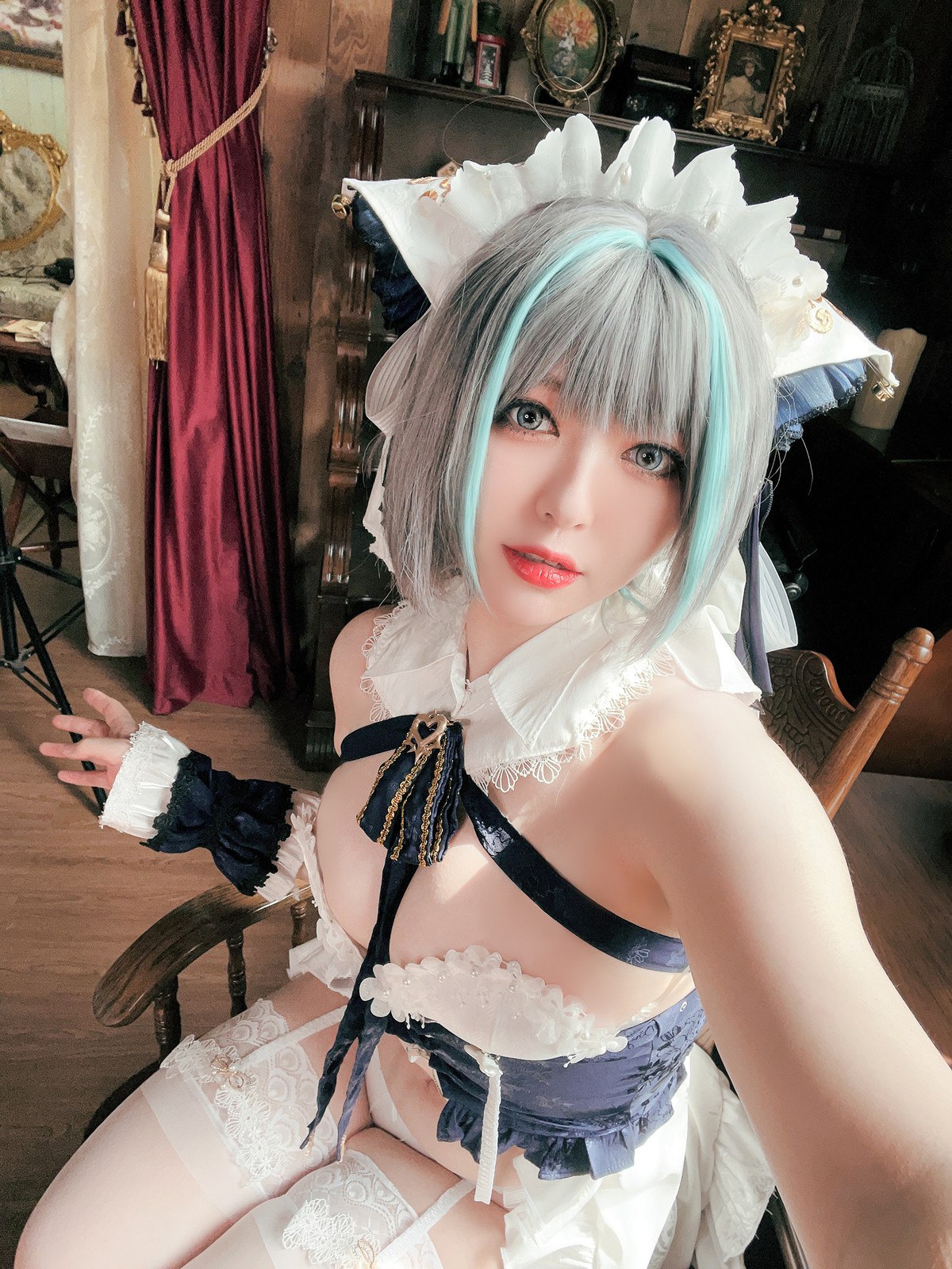 Cosplay半半子Banbanko碧蓝航线柴郡抱枕完整合集