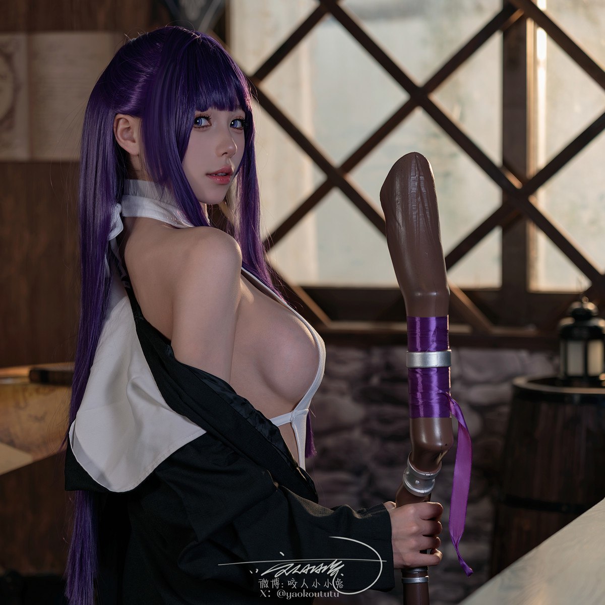 Cosplay黏黏团子兔月作品酩酊大喷菇Set02套图