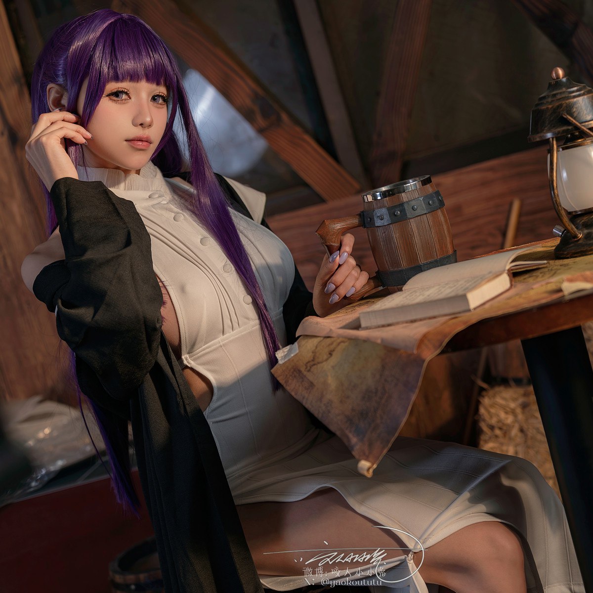 Cosplay黏黏团子兔月作品酩酊大喷菇Set02套图