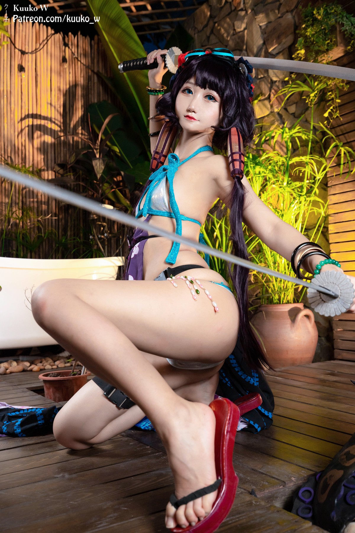 CosplayKuukoWクー子HoukusaiSaber网红写真