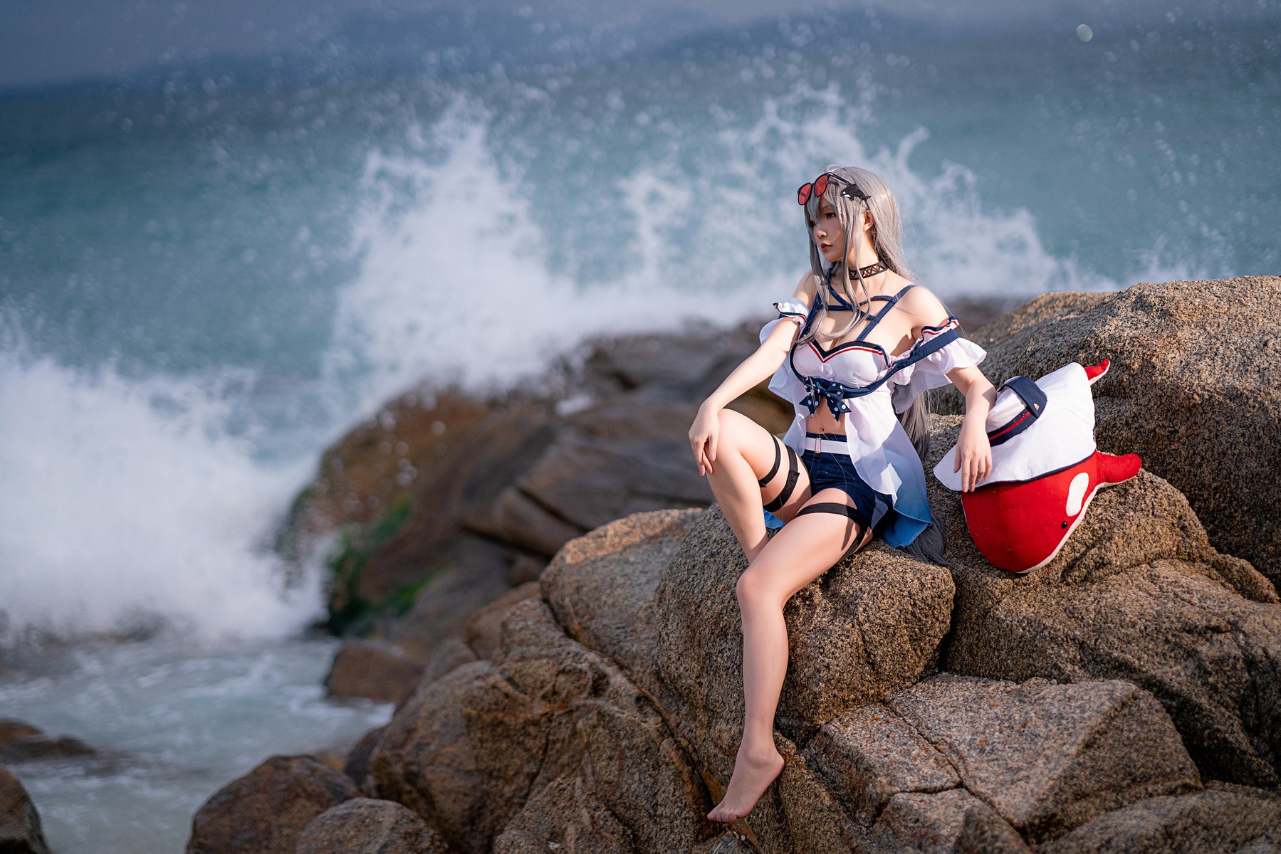 Cosplay星之迟迟Hoshilily斯卡蒂网红写真