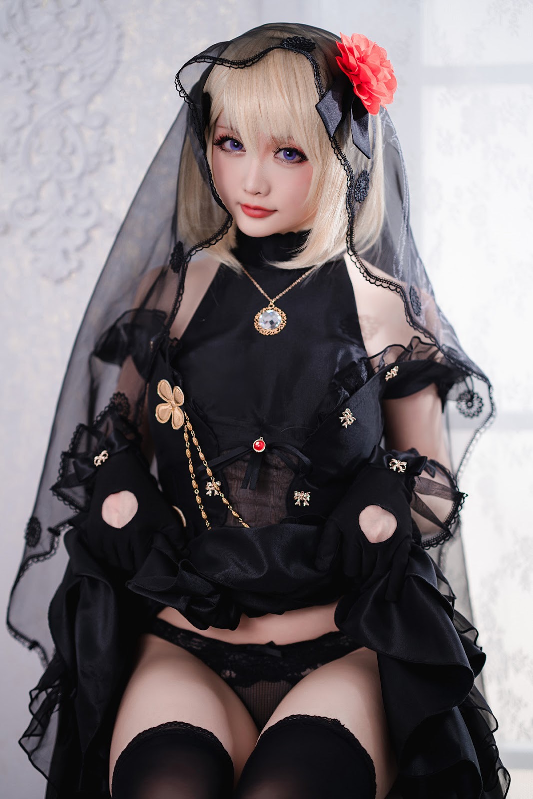 Cosplay星之迟迟HoshililyZ23婚纱4K图集