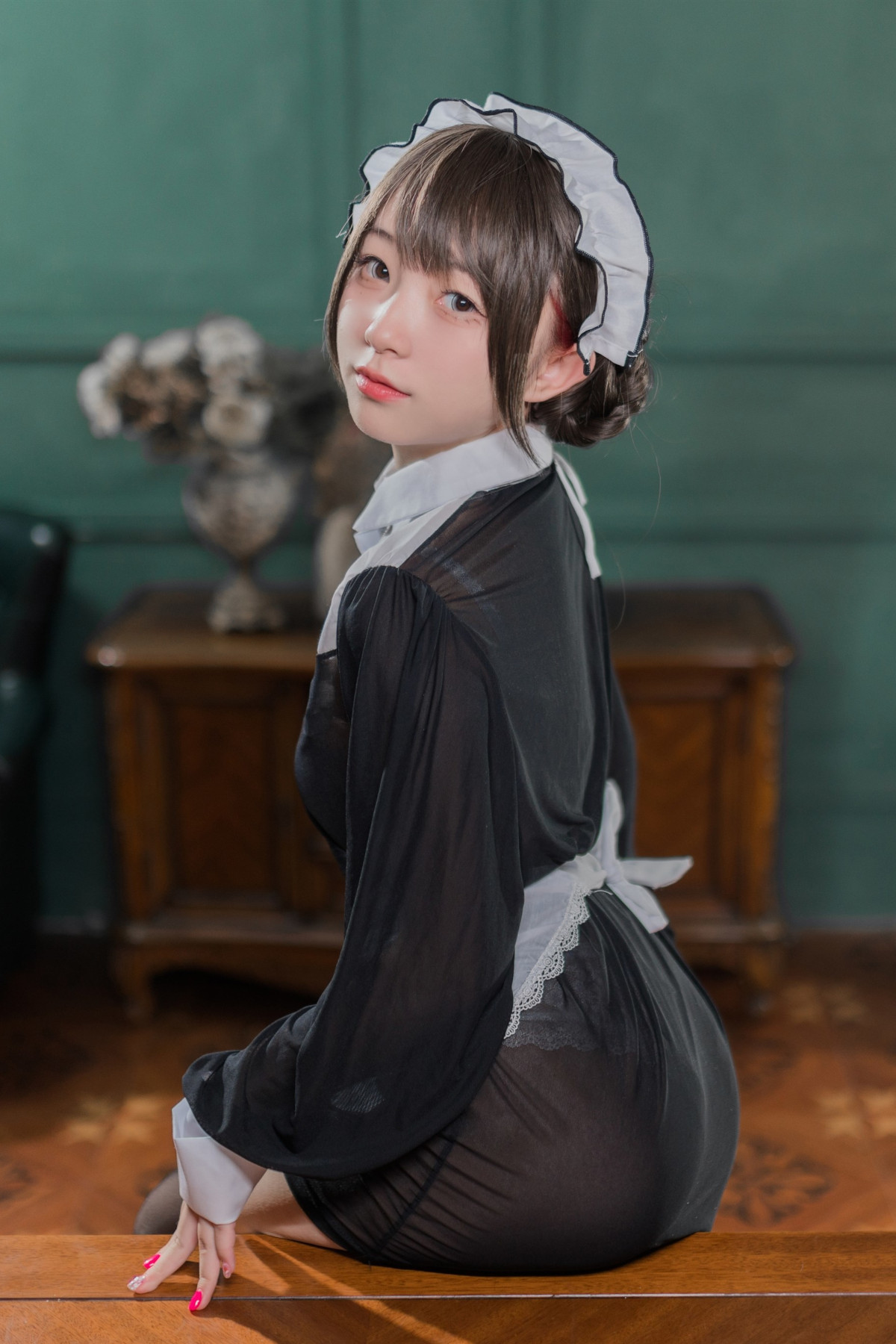 Cosplay花铃黑丝透明短裙女仆Set01精选
