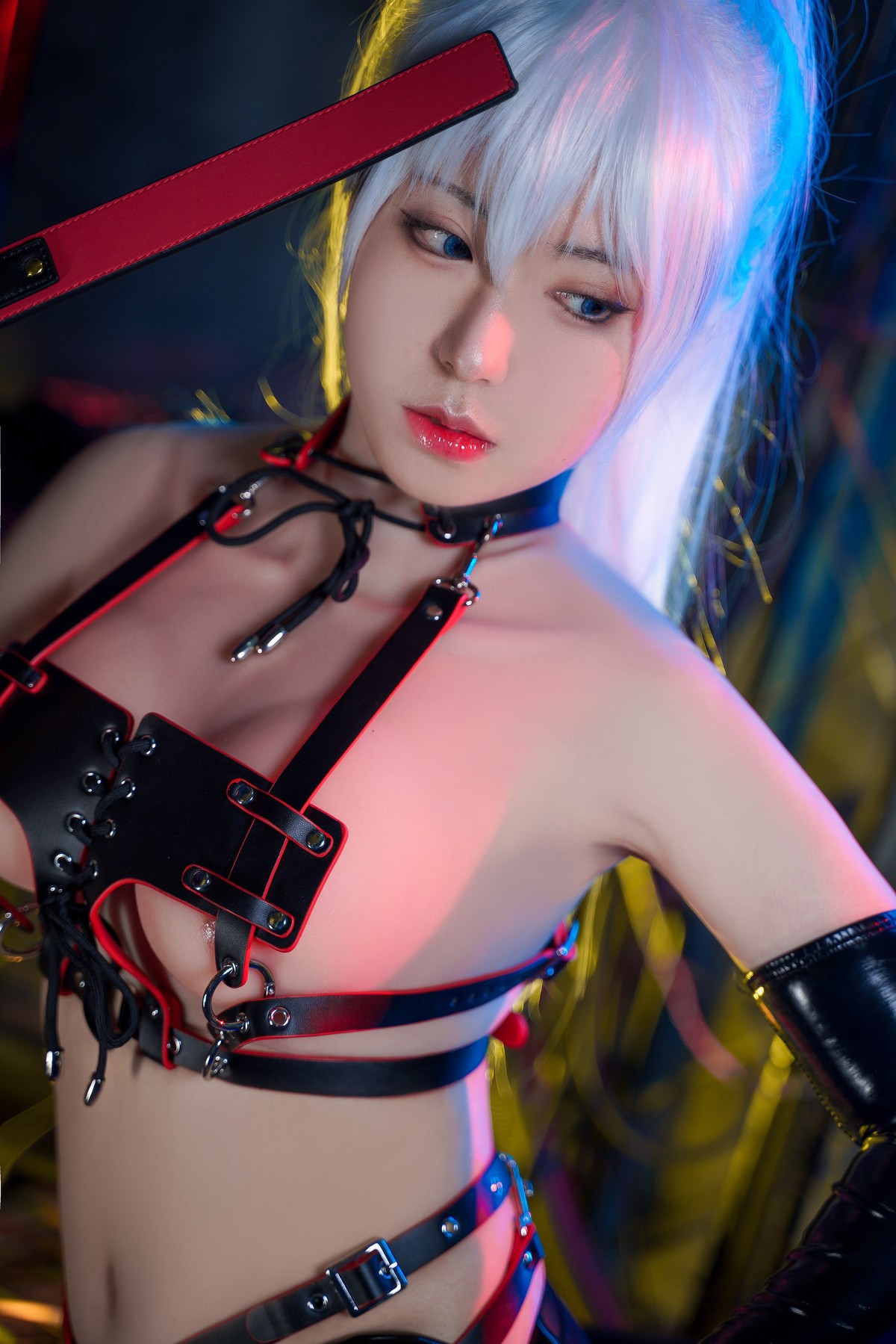 Cosplay虎森森LeatherQueen原版写真