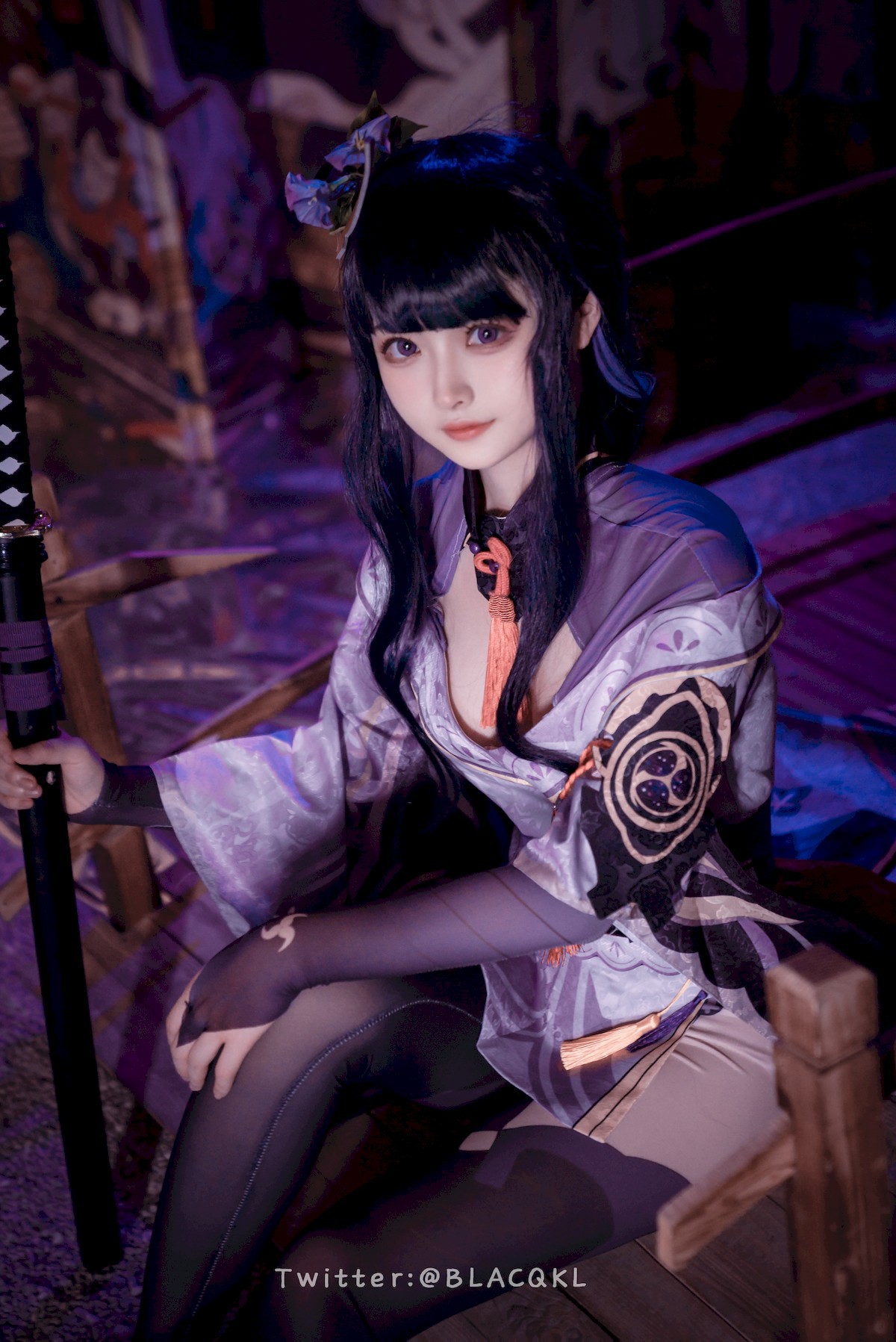 Cosplay白莉愛吃巧克力雷電將軍原版写真