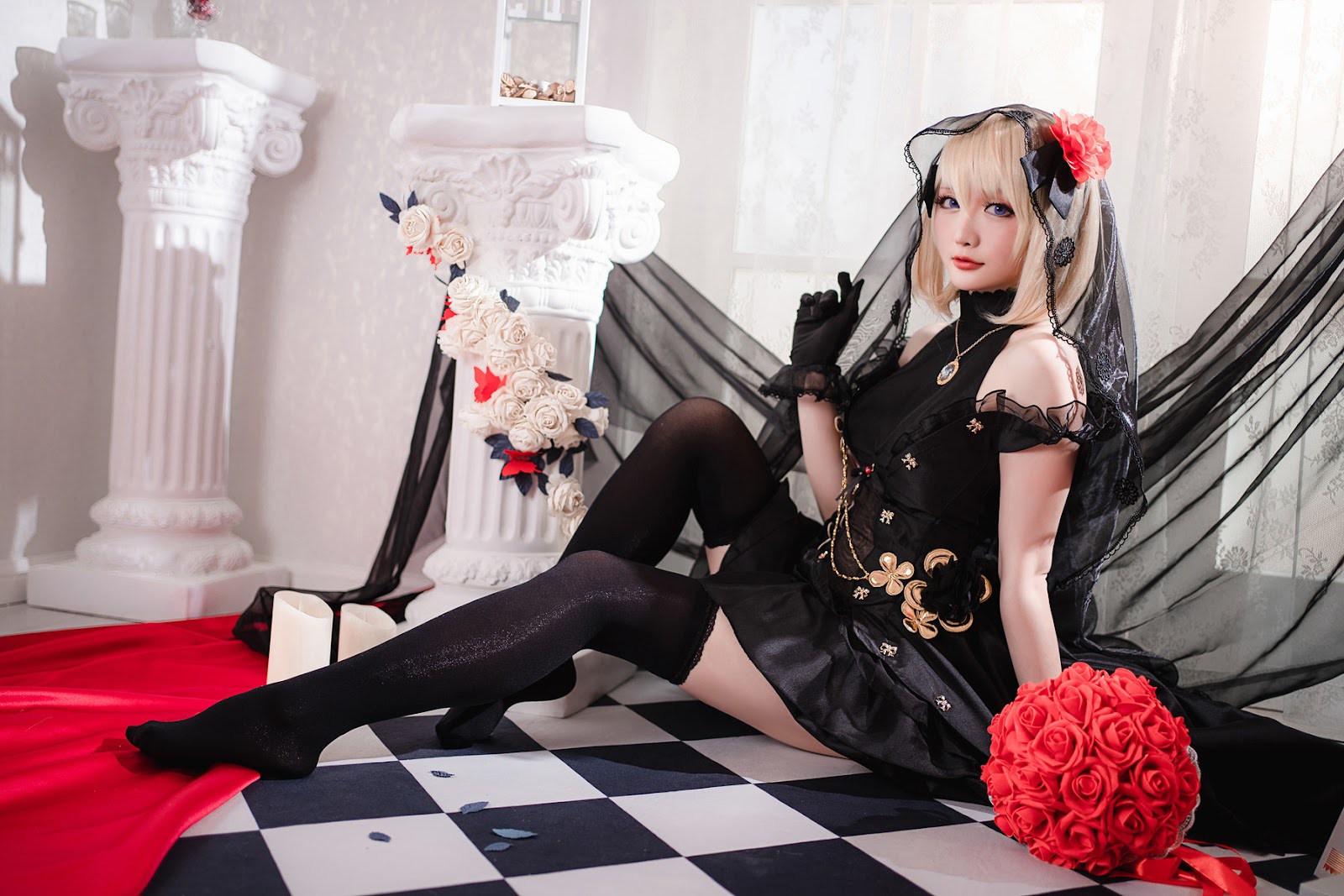 Cosplay星之迟迟HoshililyZ23婚纱4K图集