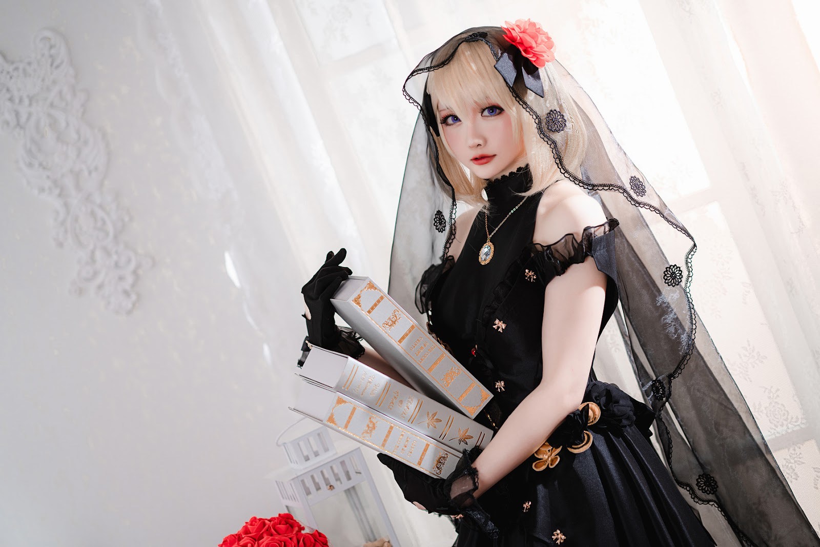 Cosplay星之迟迟HoshililyZ23婚纱4K图集