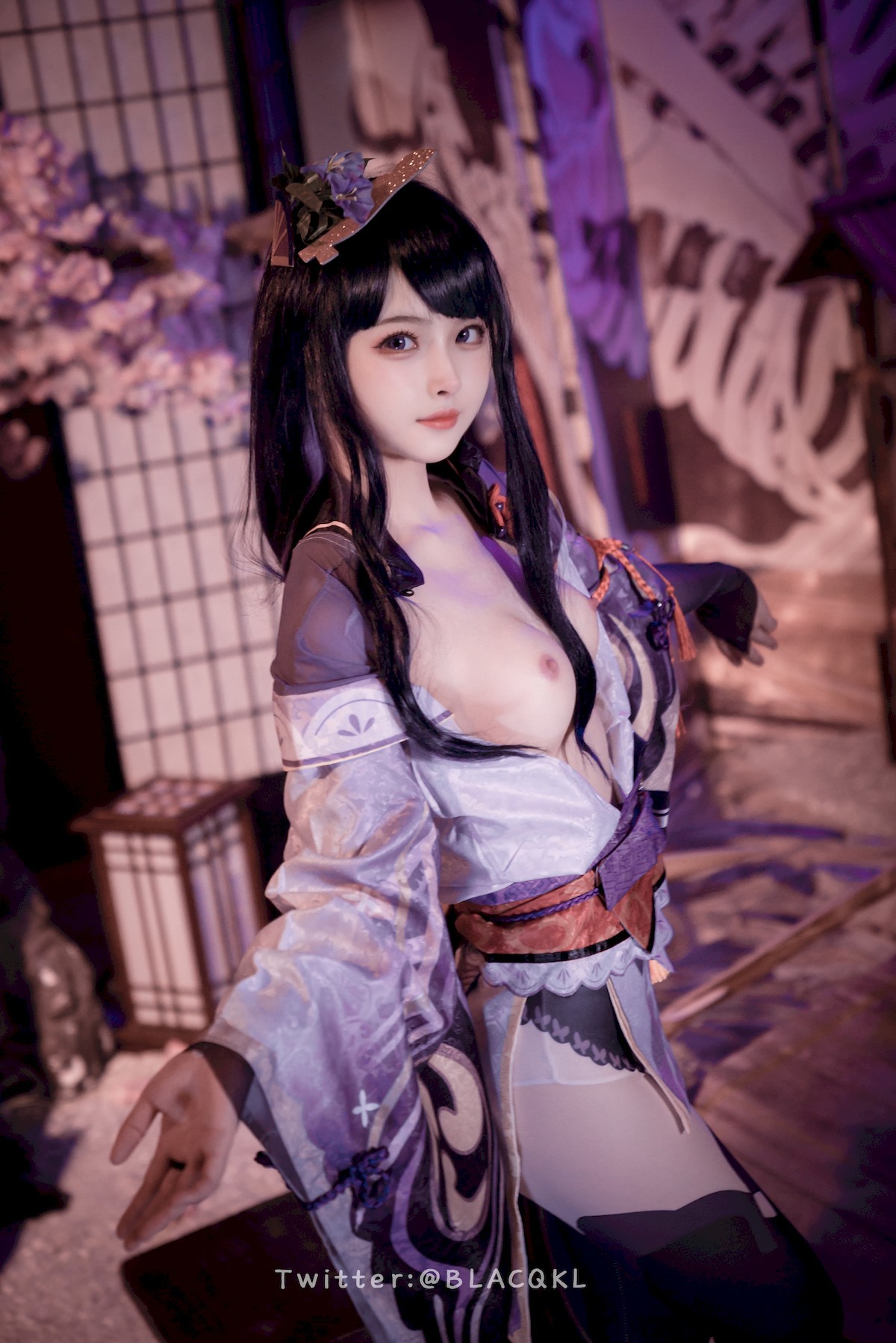Cosplay白莉愛吃巧克力雷電將軍原版写真