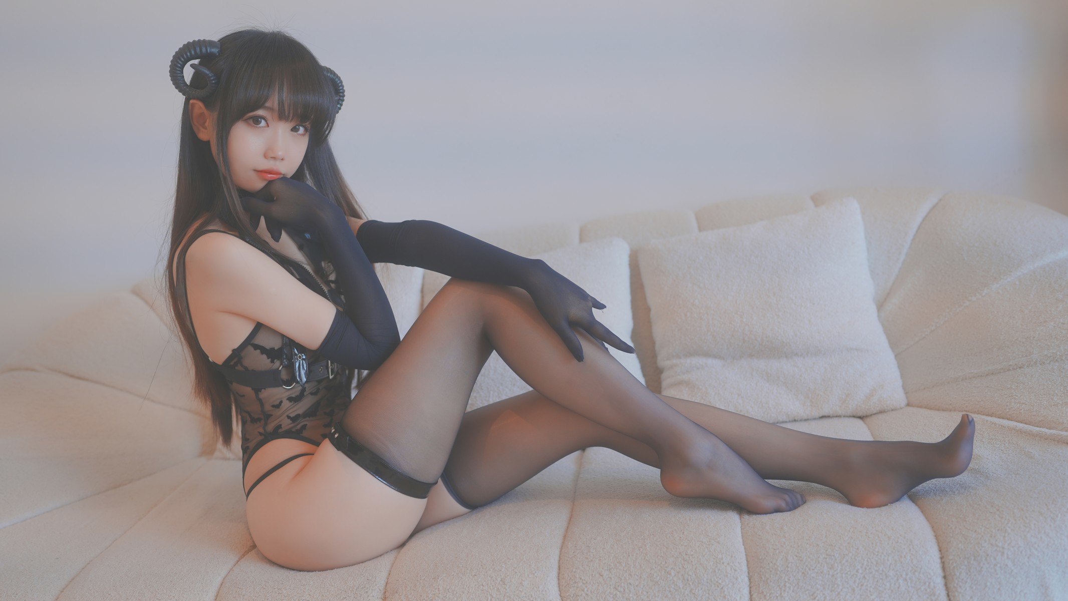 Cosplay雪琪SAMA小恶魔透视装独家发布