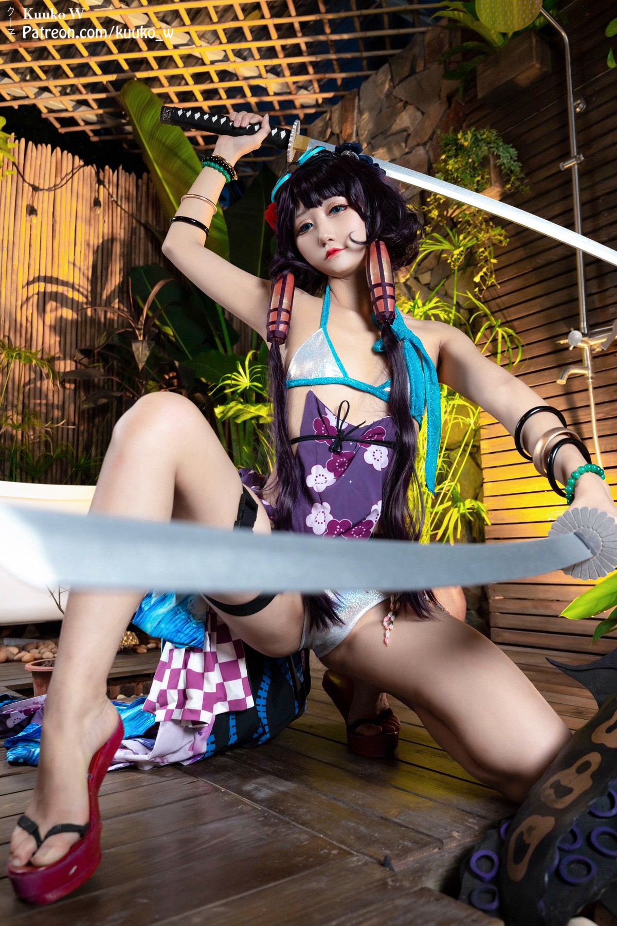 CosplayKuukoWクー子HoukusaiSaber网红写真