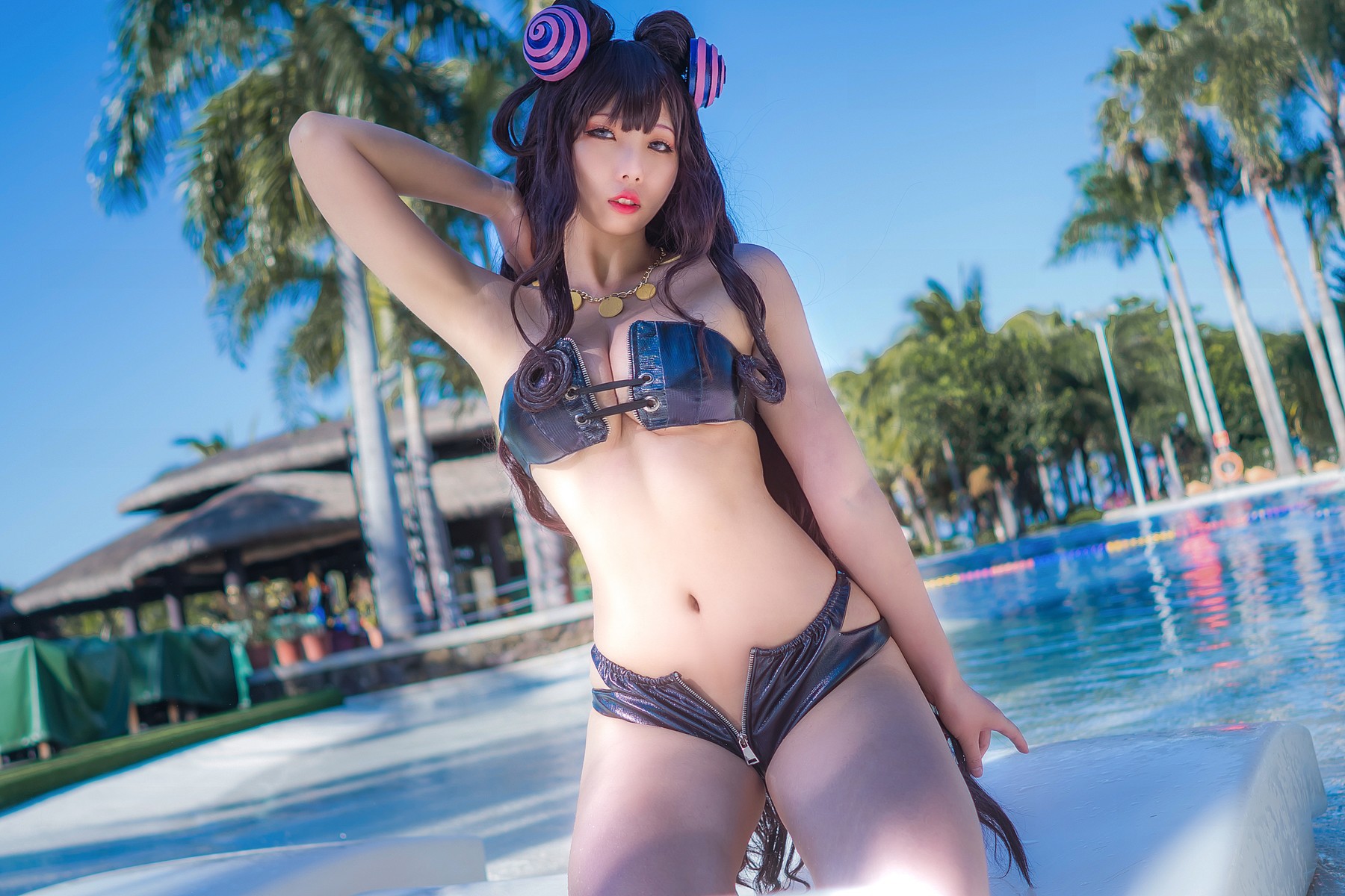 Cosplay墨玉紫式部泳装人气写真